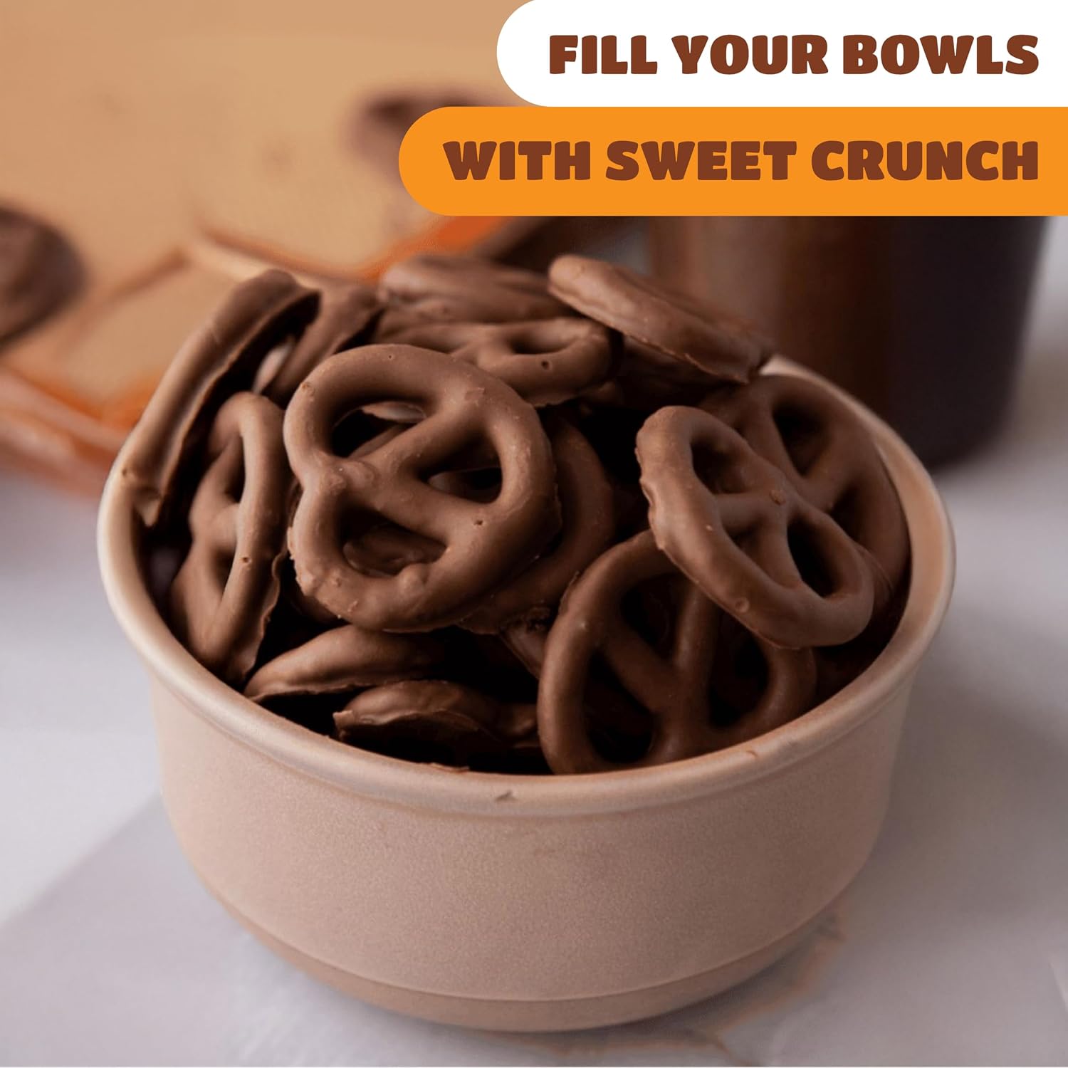 Milk Chocolate Pretzels, Sweet & Salty Snack - 5 Lb Pack | Chocolate-Covered Pretzels for Office Bowls, Snacking, and Gifting