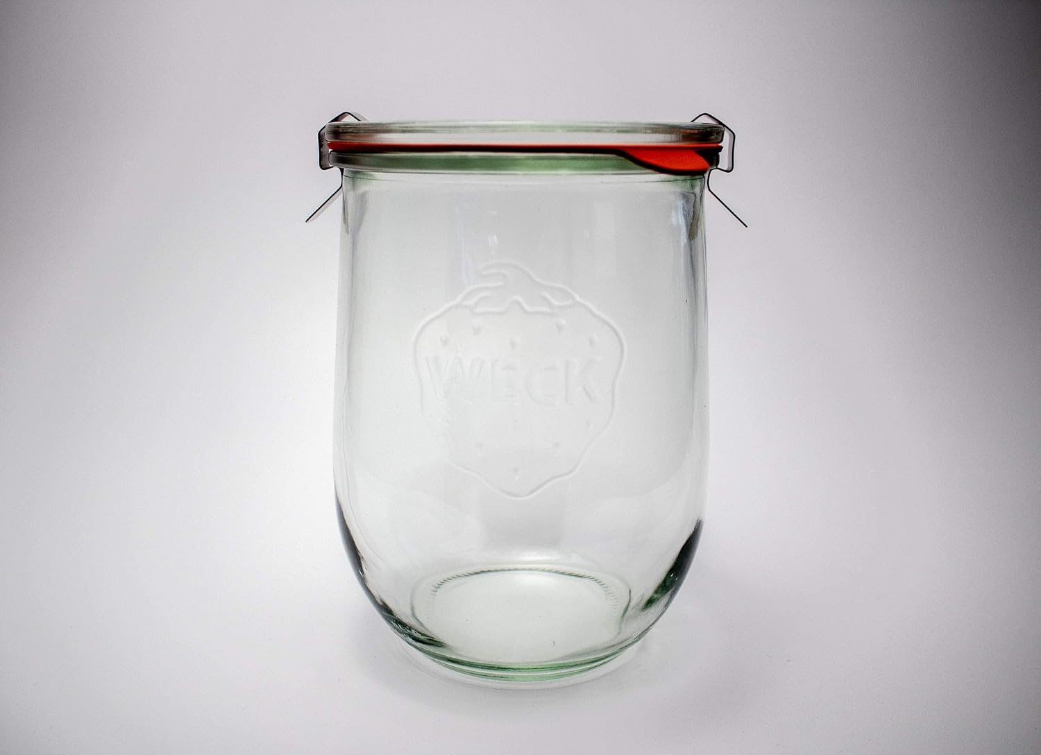 Weck Tulip Jars 1 Liter - Large Sour Dough Starter Jars with Wide Mouth - Suitable for Canning and Storage - 2 with Glass Lids