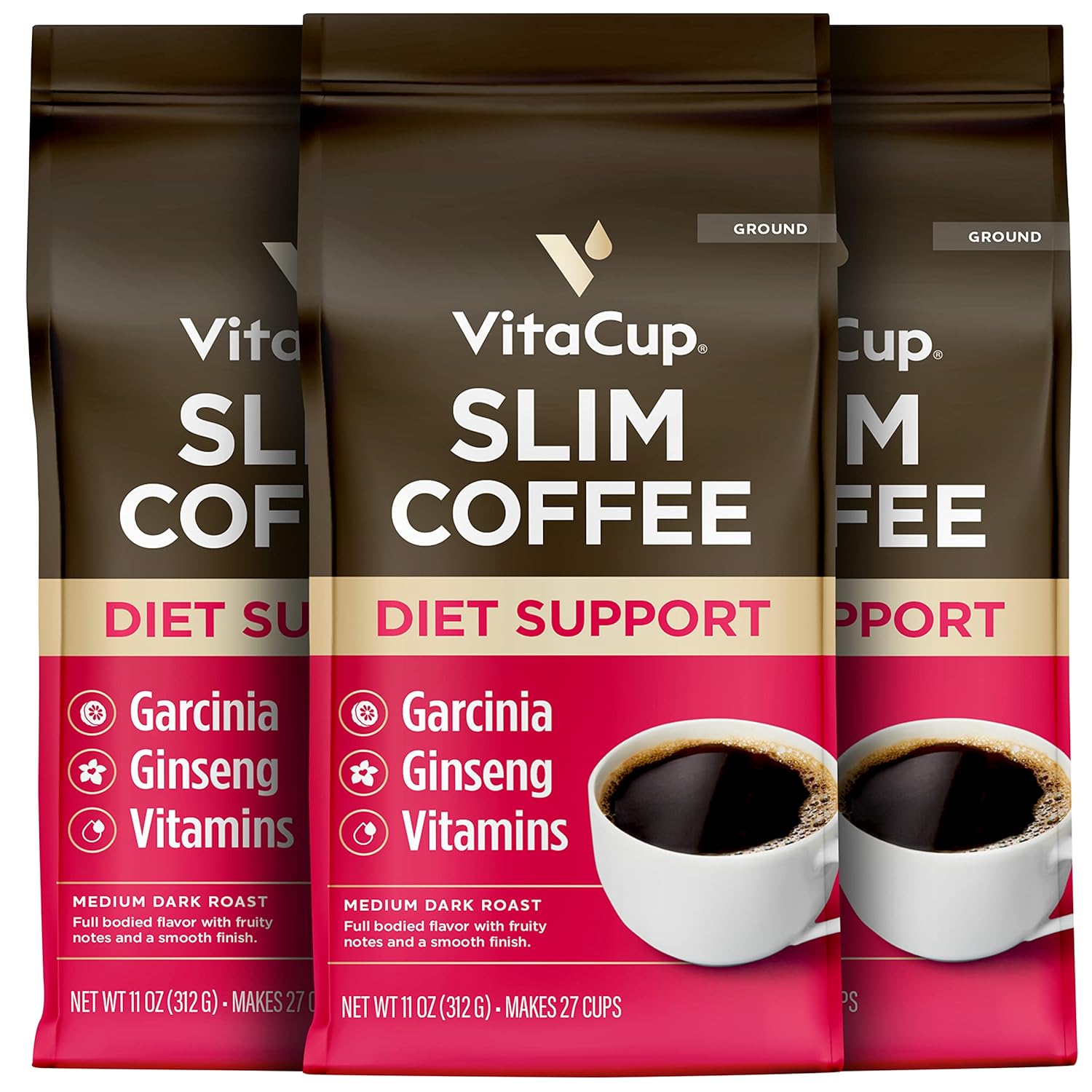 VitaCup Genius Keto Ground Coffee with MCT Oil, 11oz