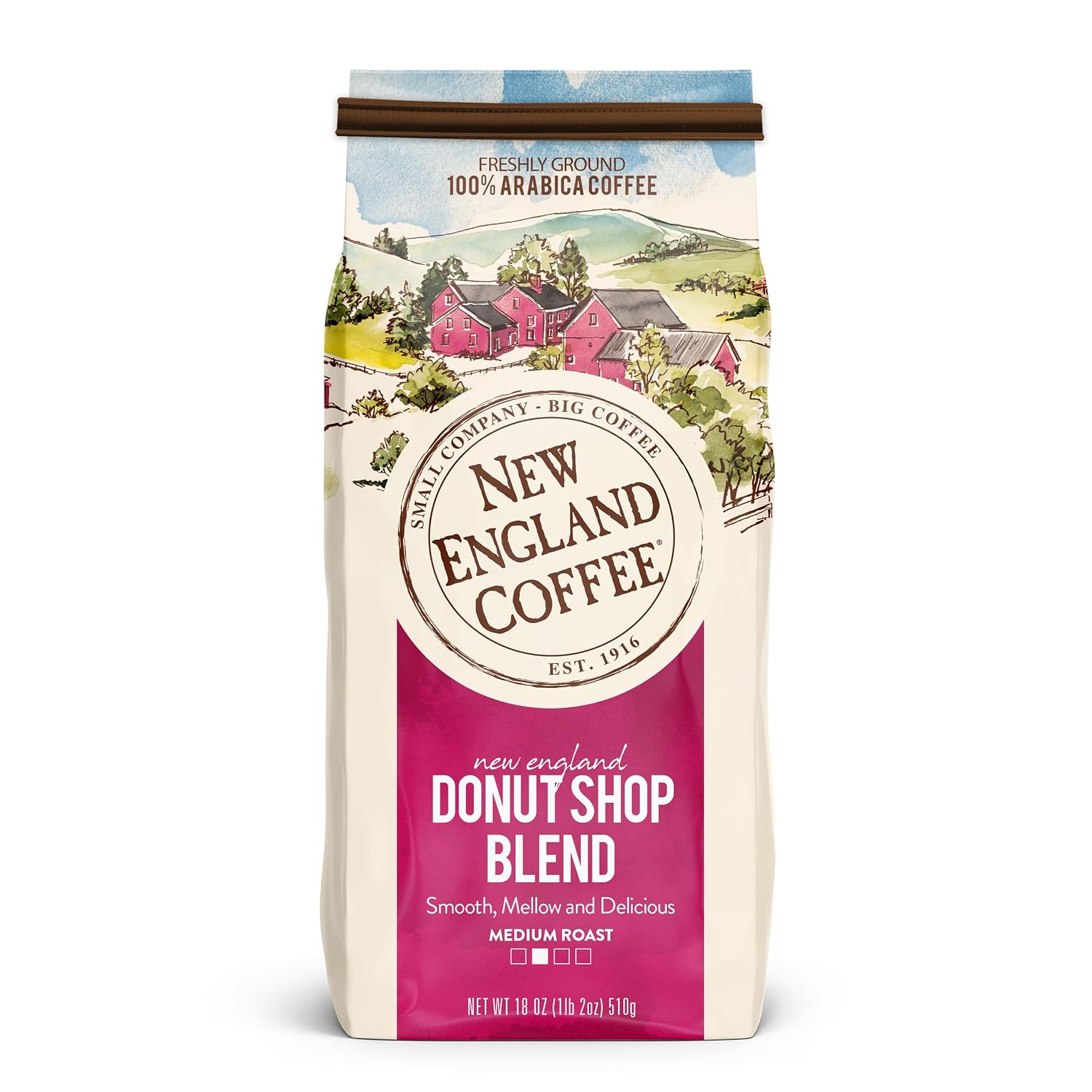 New England Coffee French Roast Dark Roast Ground Coffee, 10oz Bag (Pack of 1)