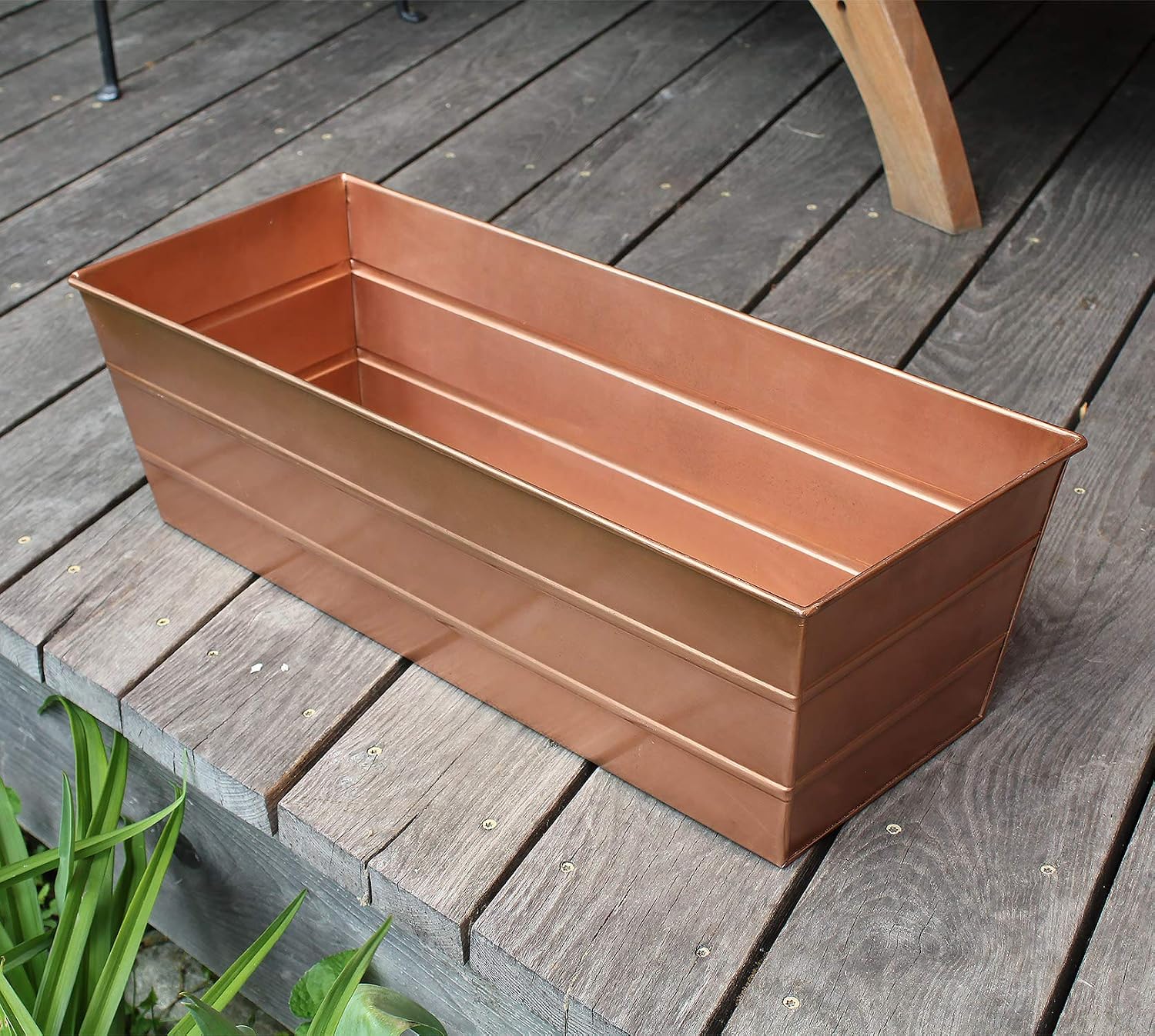 Achla Designs Galvanized Window Flower Box Planter-Green-Medium (24" L x 9.5" W x 7.5" H)