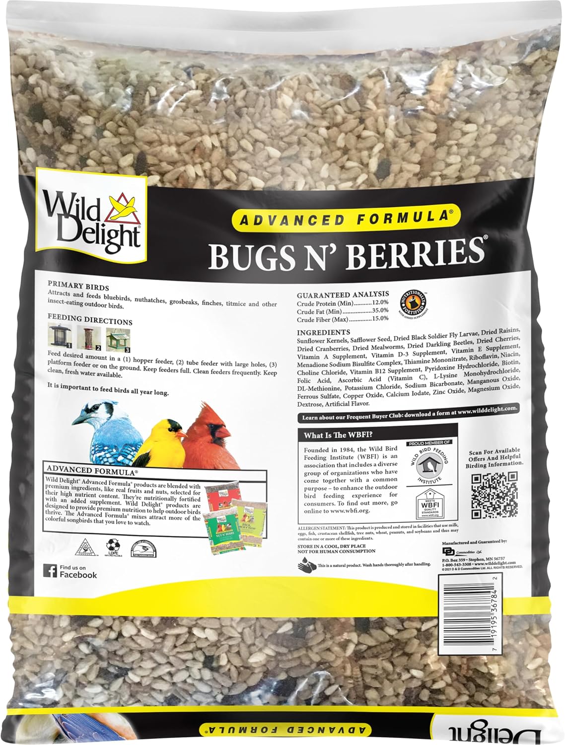 Wild Delight Deck, Porch N' Patio No Waste Bird Food, 5 lb, (374050)