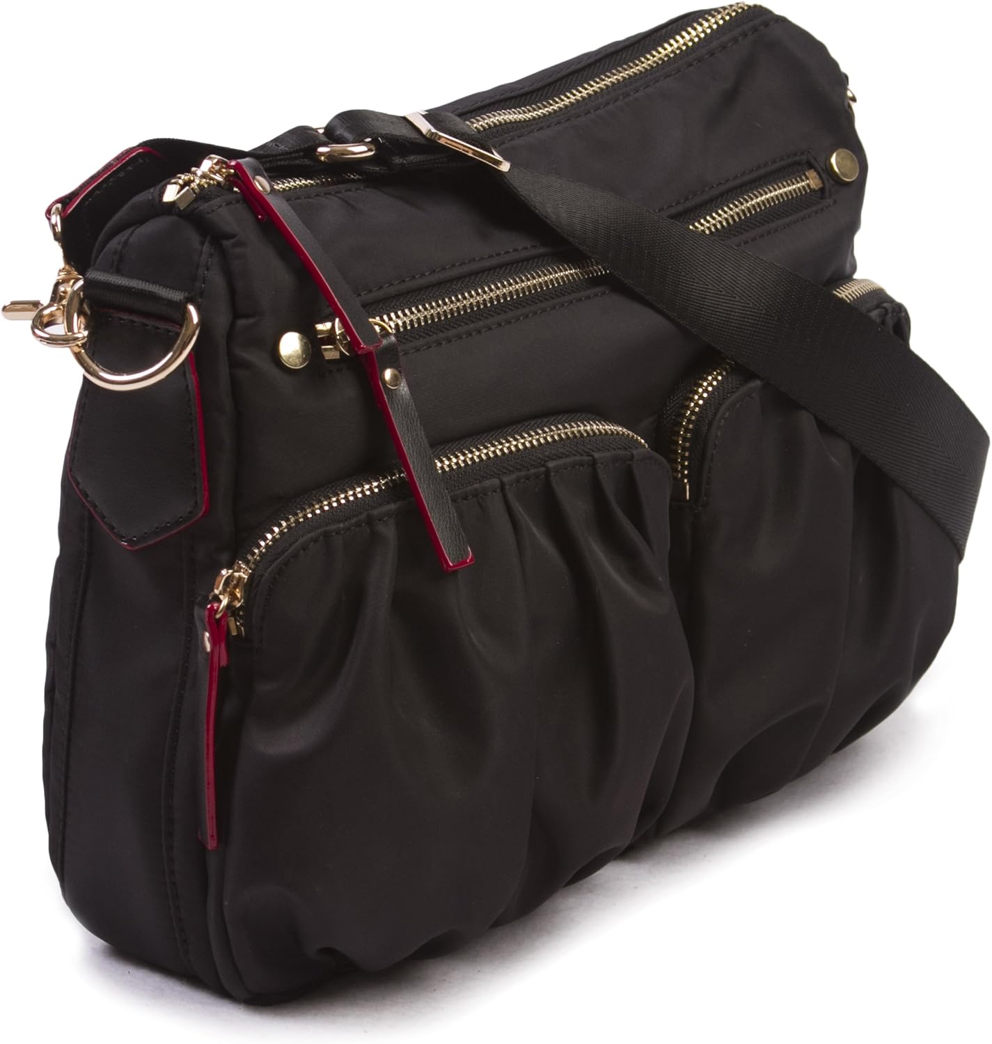 Nylon Crossbody Bag - Premium Lightweight Top-Zip Handbag