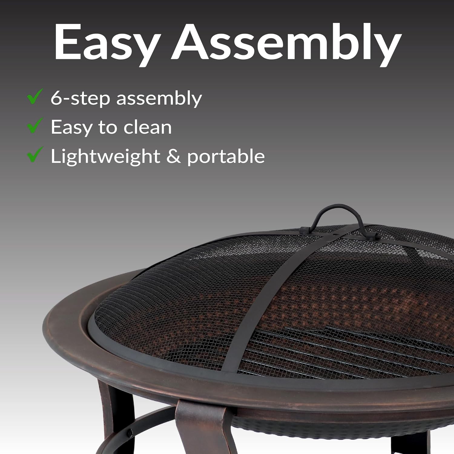 Sunnydaze 29-Inch Elevated Wood-Burning Fire Pit Bowl with Stand