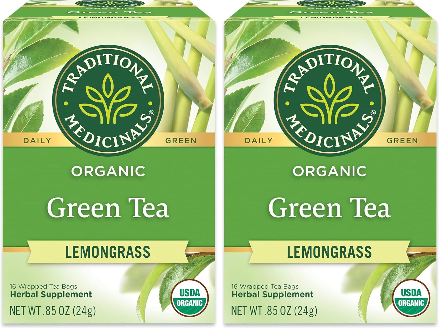 Traditional Medicinals Organic Green Tea Ginger, 16 Tea Bags | Promotes Healthy Digestion, Occasional Nausea & Indigestion Relief, Kosher, Non-GMO