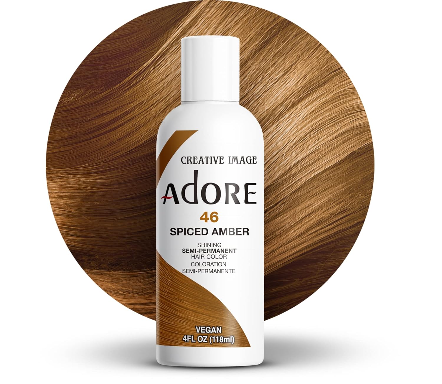 Adore Semi Permanent Hair Color, 107 Mocha, 4 Fl Oz | Vegan & Cruelty-Free Brown Hair Dye | No Ammonia, No Peroxide, No Alcohol