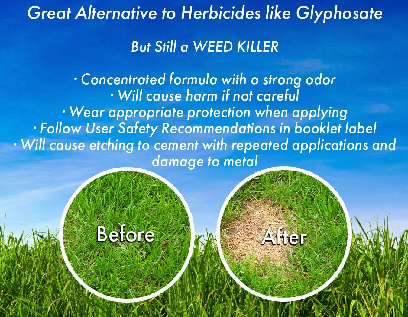 579 Vinegar Weed & Grass Killer, Approved for Organic Production, Pet Safe, Glyphosate Free Herbicide, Quart, 1, Light Yellow