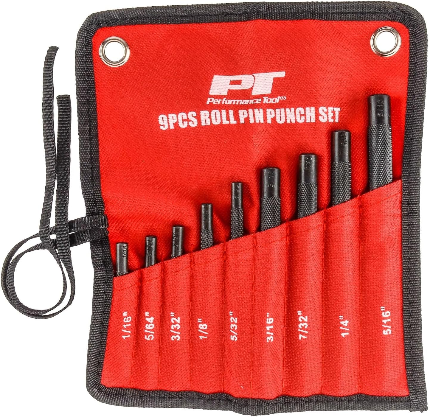 9 Piece Roll Pin Punch Set | 9 Piece Roll Pin Punch Set for durability and longevity; forged steel construction