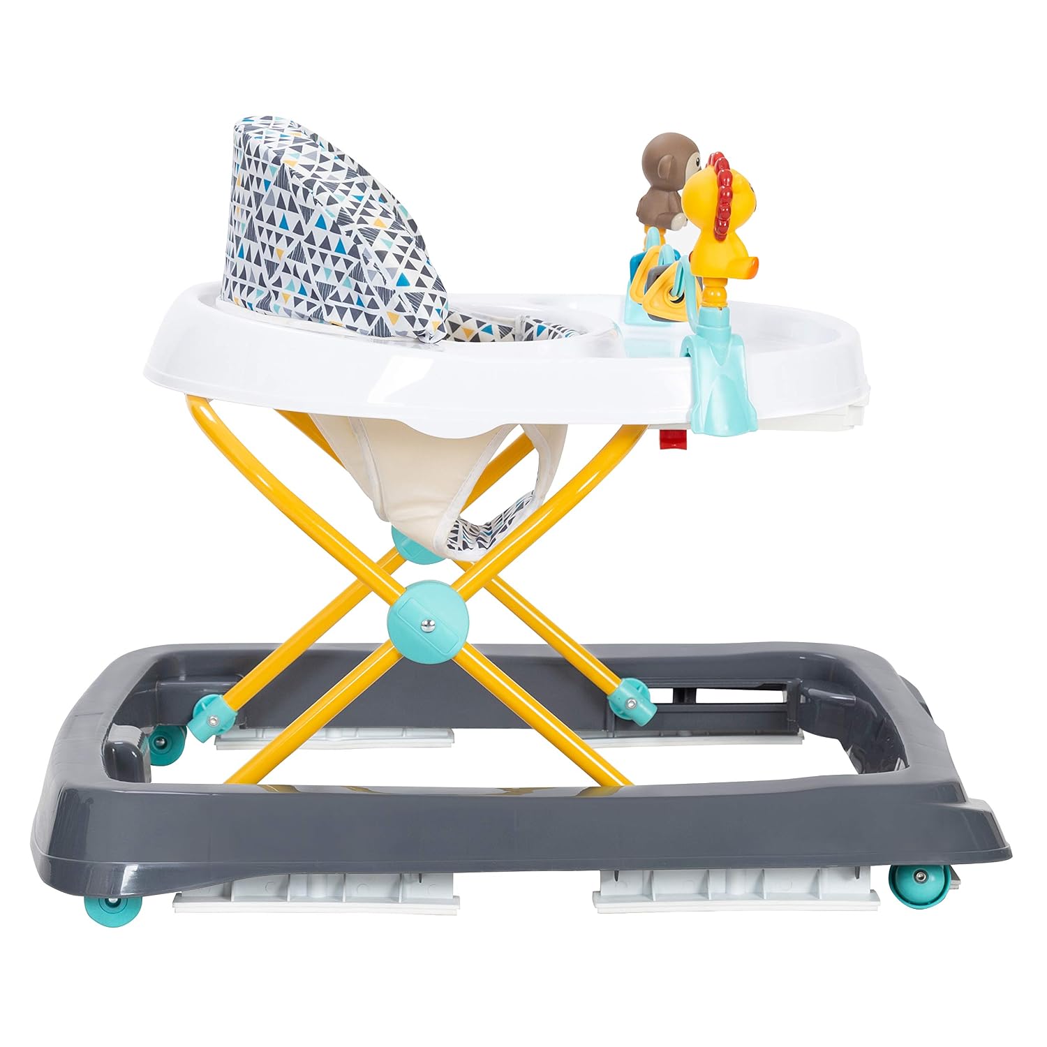 Smart Steps Trend Activity Walker with Removeable Toy Bar, Multi-Directional Front Wheels, Tray, Adjustable Height and Flat Fold Frame for Storage, Ages 6 Months +, Emily Pink
