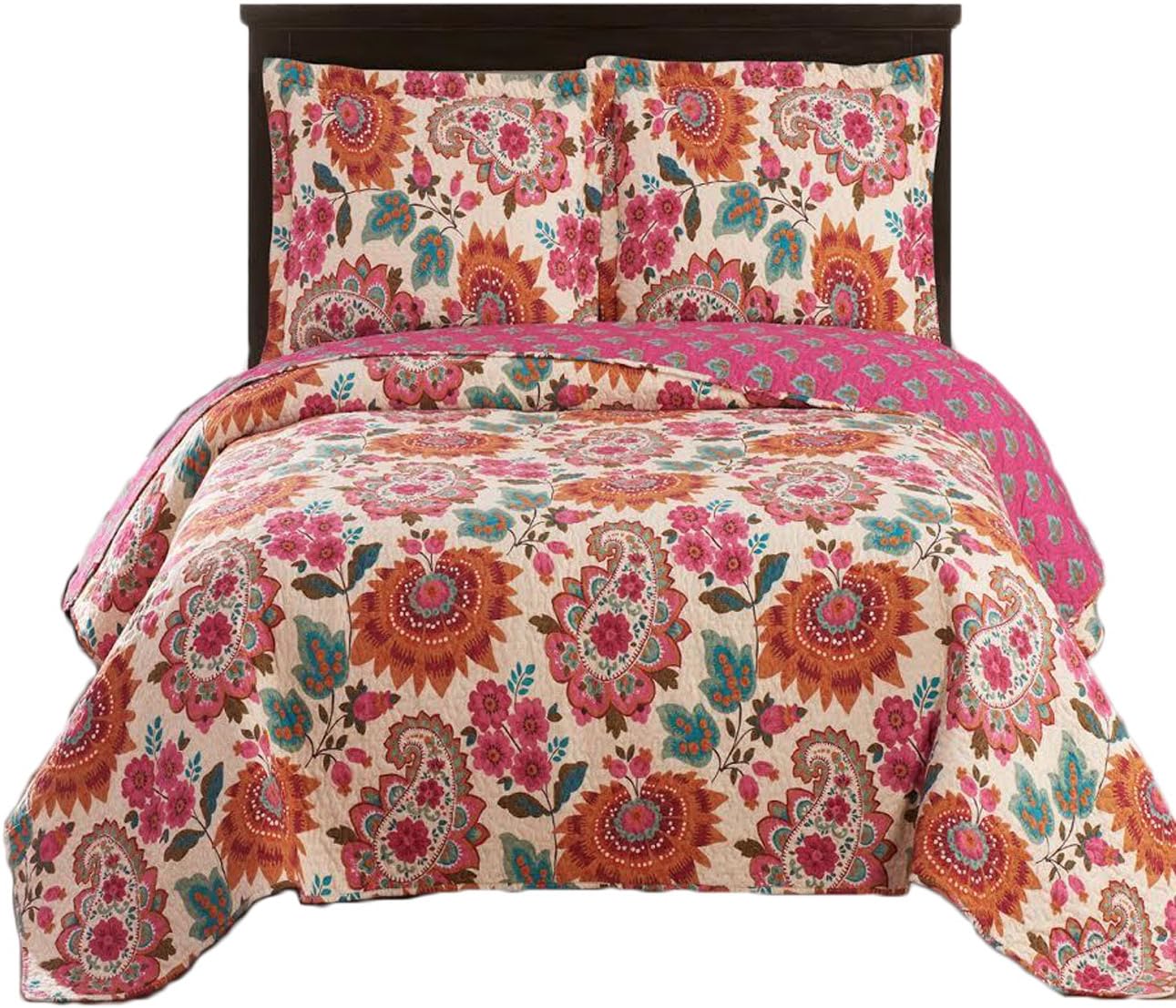 Royal Hotel Ayat Birds Oversized Coverlet Set Queen Size – Luxury Queen Quilt Bedspread, All Season Soft Filled Quilts