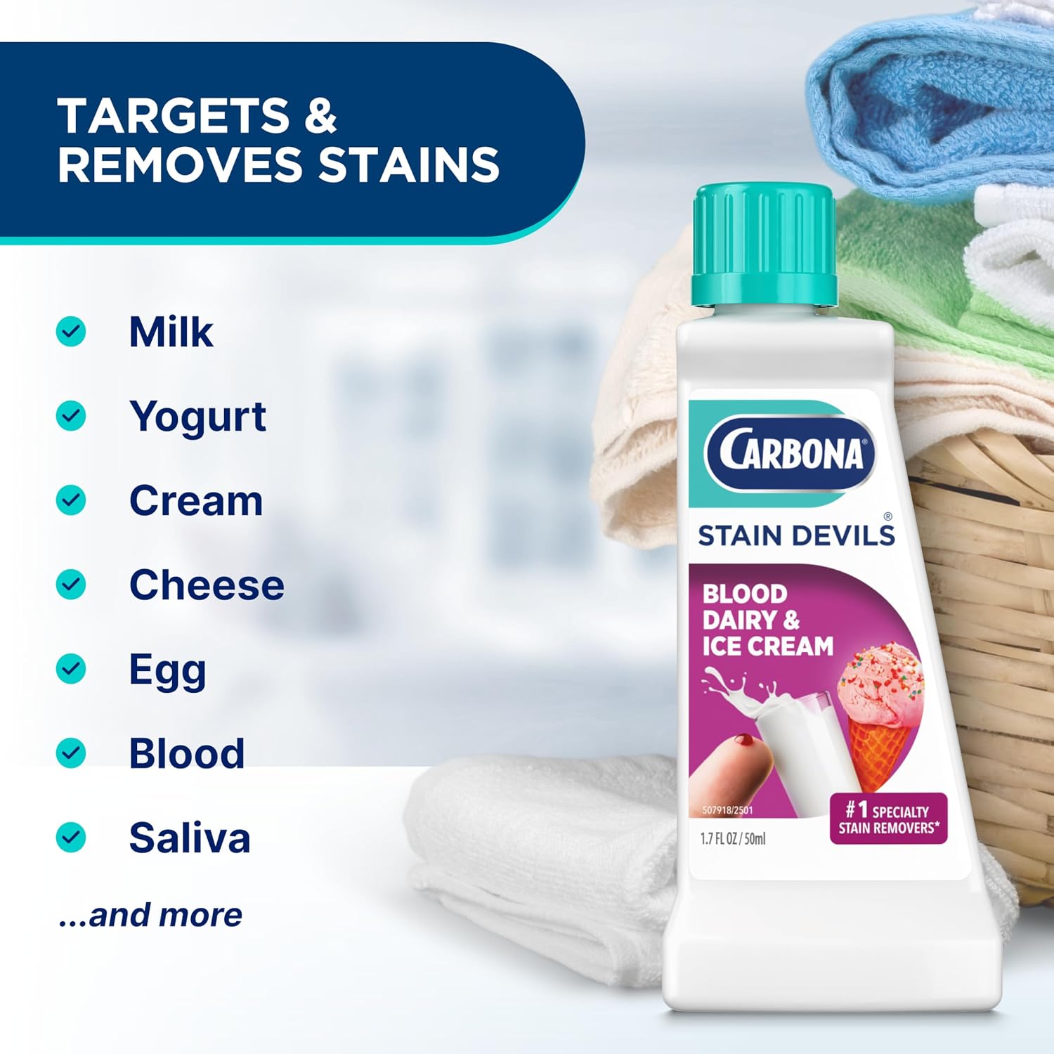 Carbona Liquid Stain Devil Food Clean Up Combo Set | Spot Stain Remover for Clothes