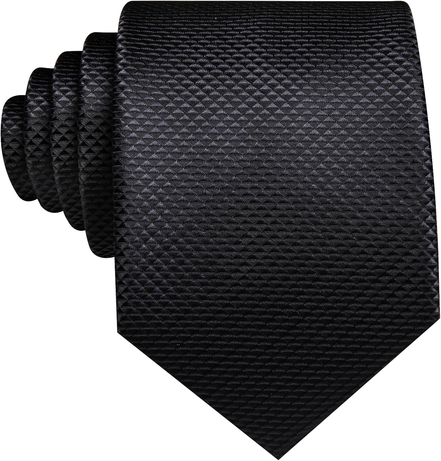 Barry.Wang Plaid Ties for Men Silk Necktie Handkerchief Cuff Links Set