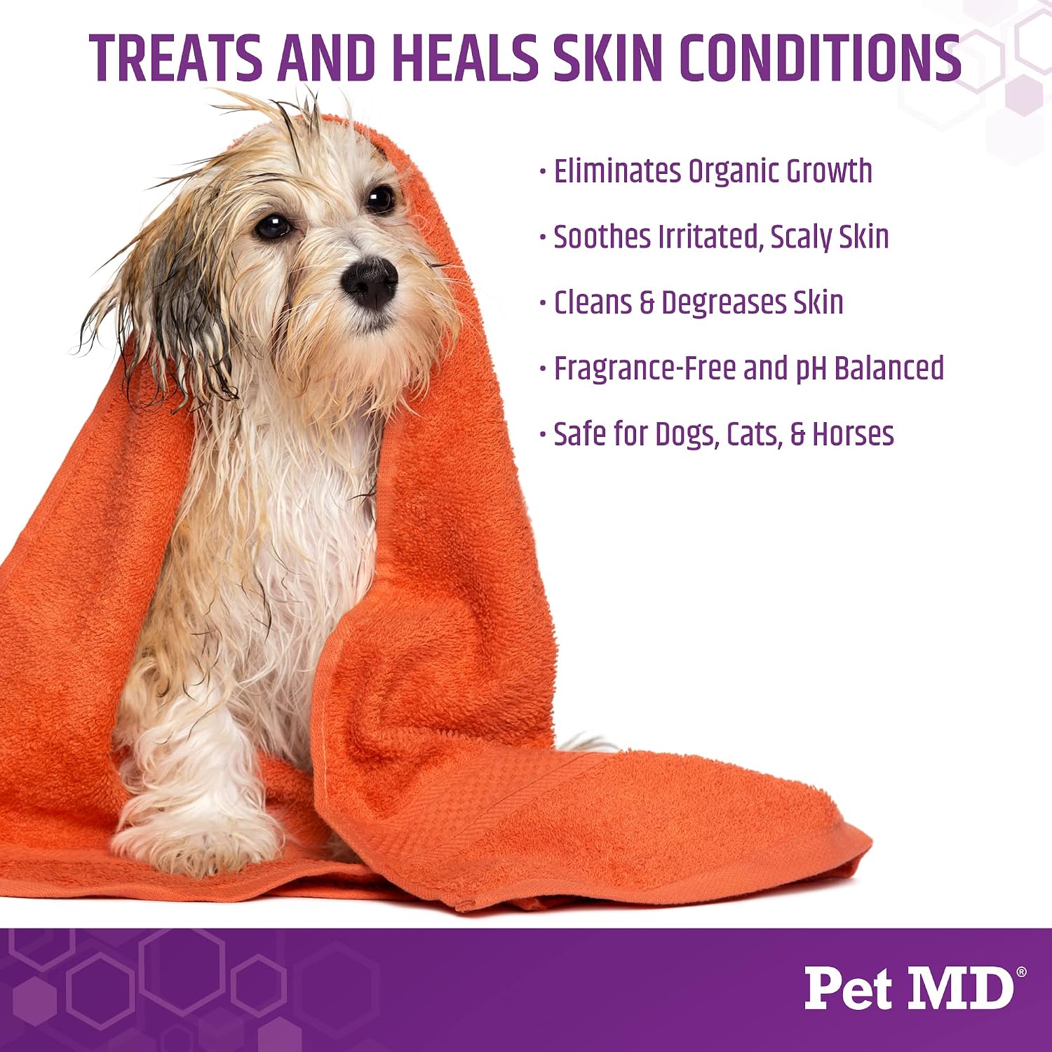 Pet MD Micoseb-CX Topical Shampoo for Dogs, Cats, & Horses - 12oz