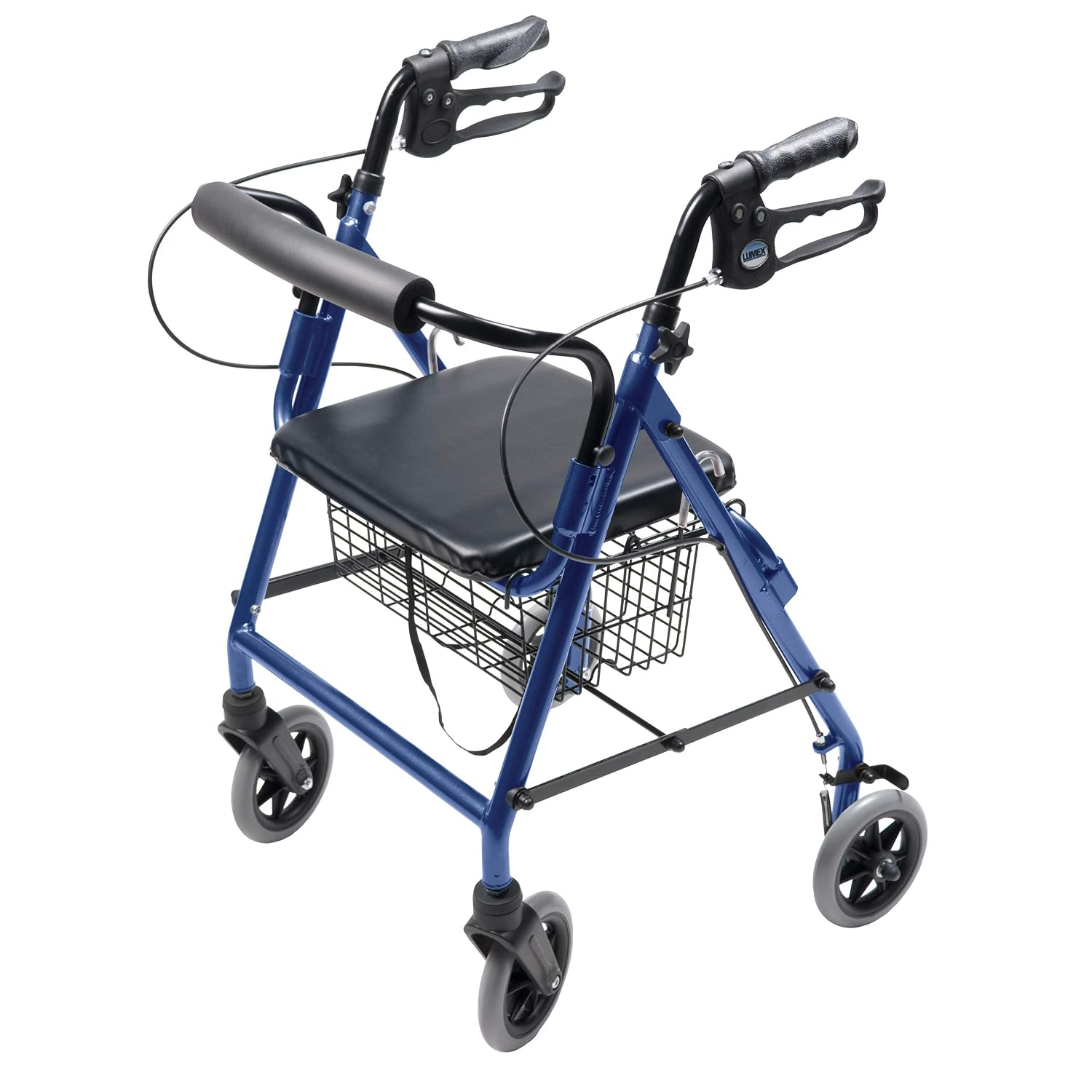 Lumex Walkabout Lite Hemi Rollator, Short & Lightweight Walker, Low 20" Seat, Burgundy