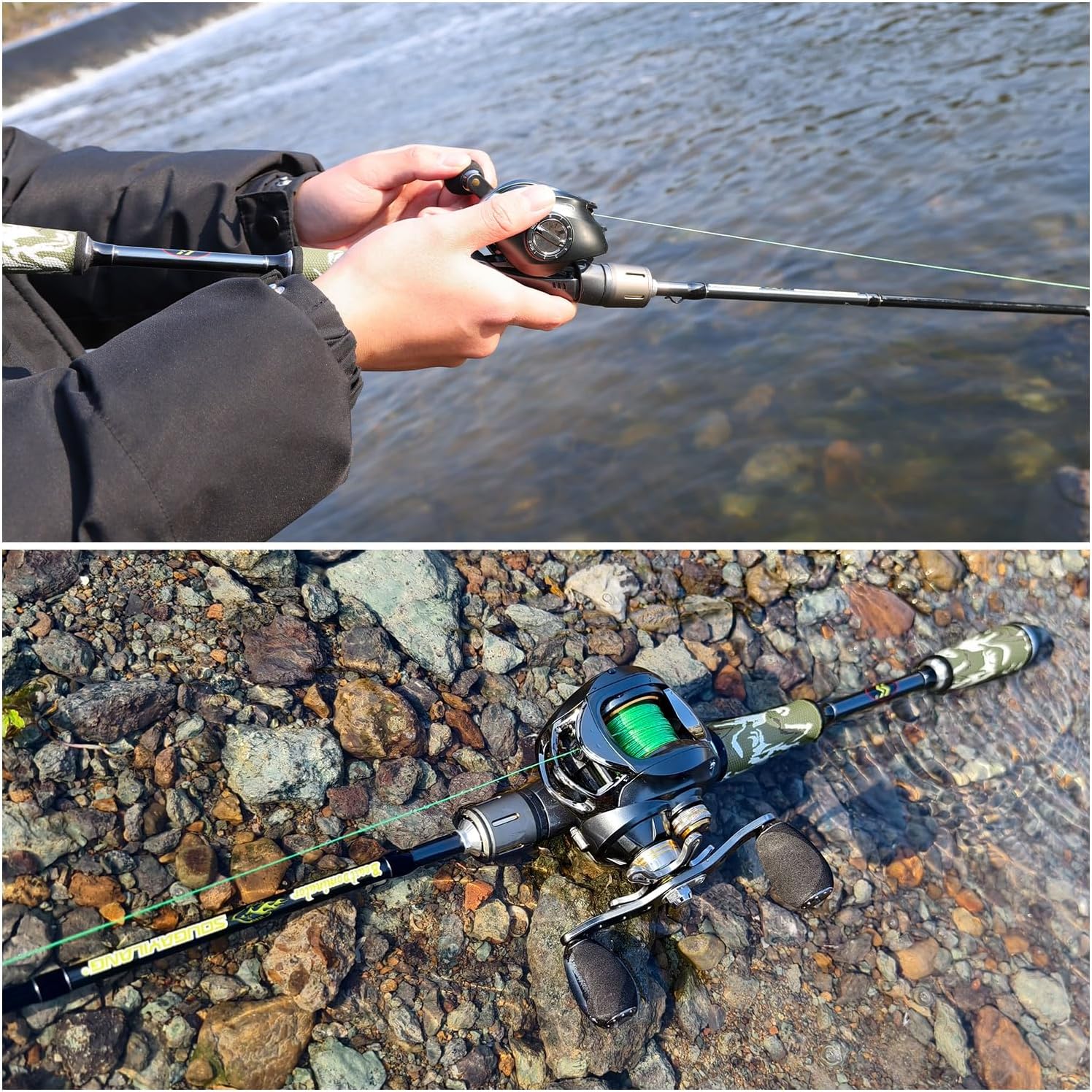 Sougayilang Baitcasting Fishing Reel, 11+1 Shielded Bearings, 18LB Carbon Fibre Drag, 7.0:1 Baitcsters,Magnetic Brake System Fishing Reel