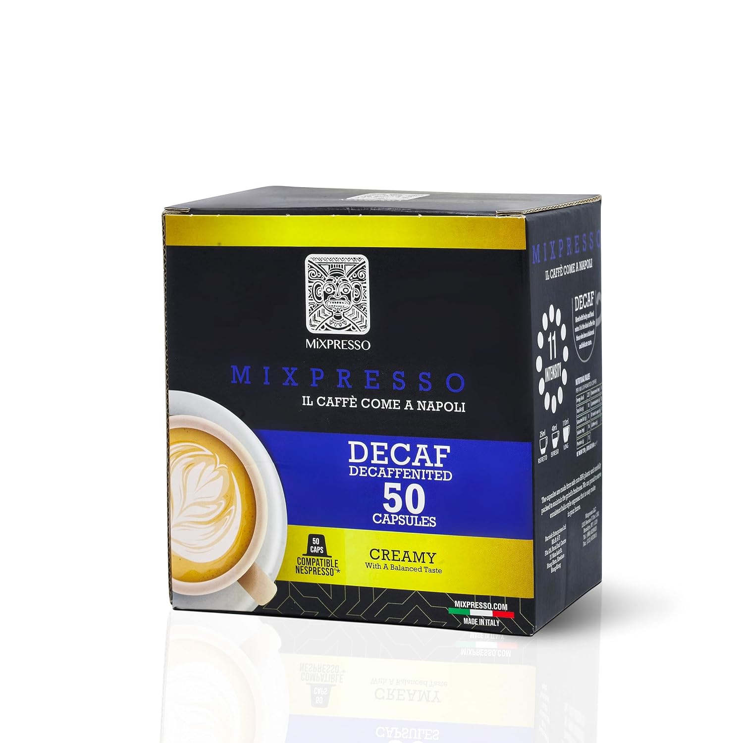 Mixpresso Classe Coffee Espresso Capsules Compatible With Nespresso Original Brewers, Single Cup Coffee Pods 100% from Italy, Medium Roast 80% Arabica Espresso, 50 Count Coffee Capsule Intensity 8/12 | 50 Count Single Cup Coffee Pods Compatible With Nesp…