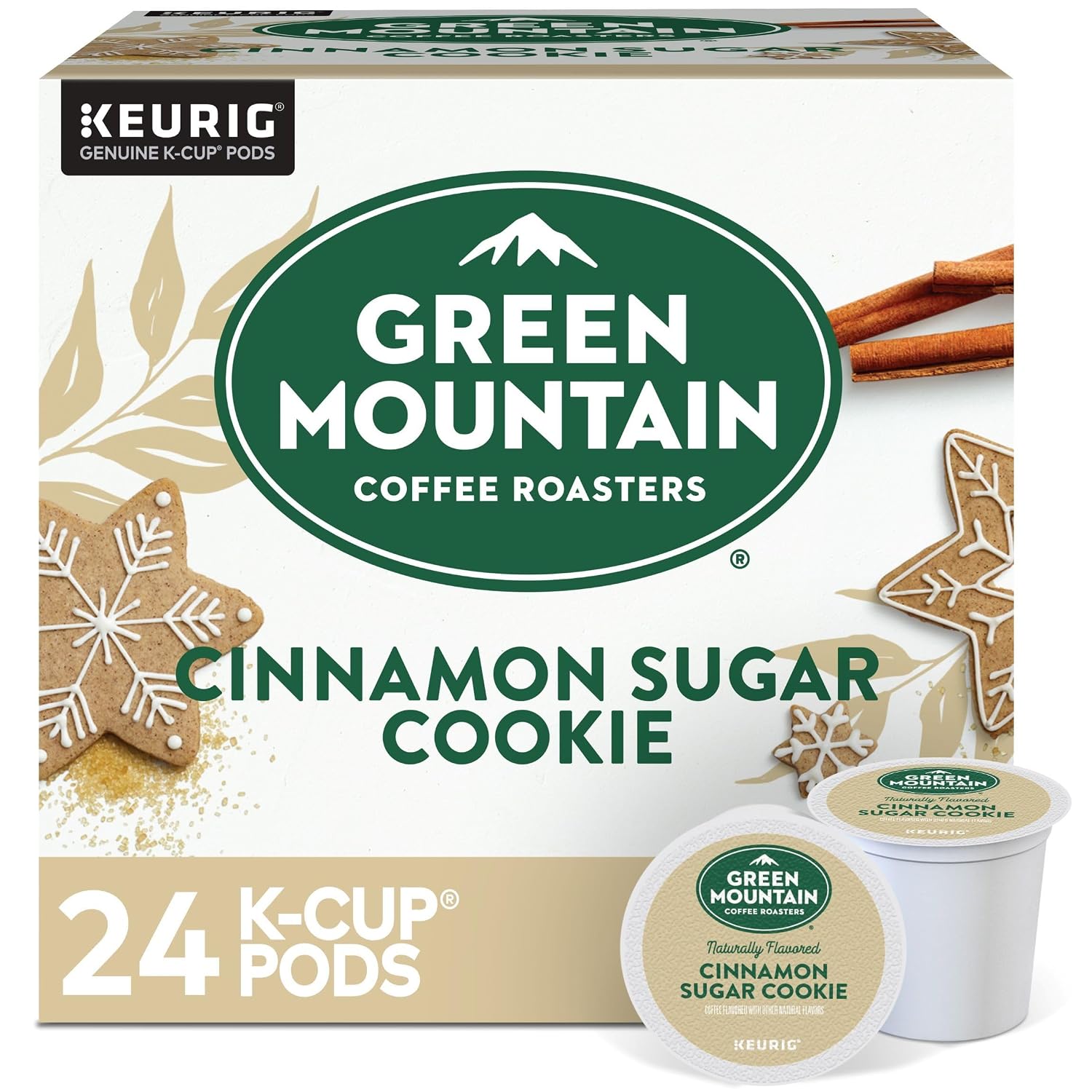 Green Mountain Coffee Roasters Island Coconut, Single-Serve Keurig K-Cup Pod, Flavored Light Roast Coffee, 24 Count (Pack of 1)