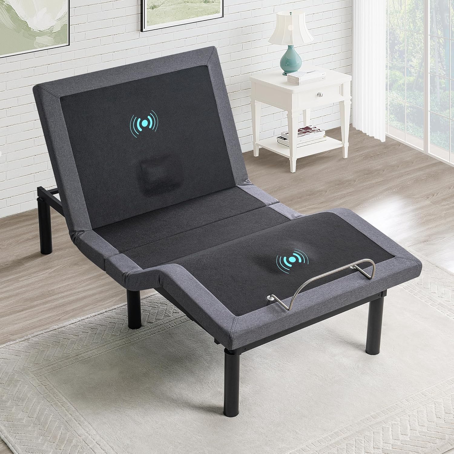 Naomi Home Idealbase Twin XL Adjustable Bed Frame with Lumbar Support | Twin Xl Adjustable Bed With Lumbar Support, Head & Foot Incline, Massage, Usb Ports, Wireless Remote & Zero Gravity