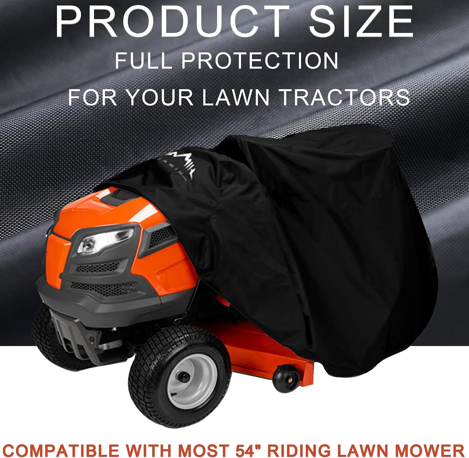Himal Outdoors Riding Lawn Mower Cover, Heavy Duty 420D to 54" | Waterproof, Tractor Decks up, Windproof Buckles, Velcro Design, Turn Mower Cover