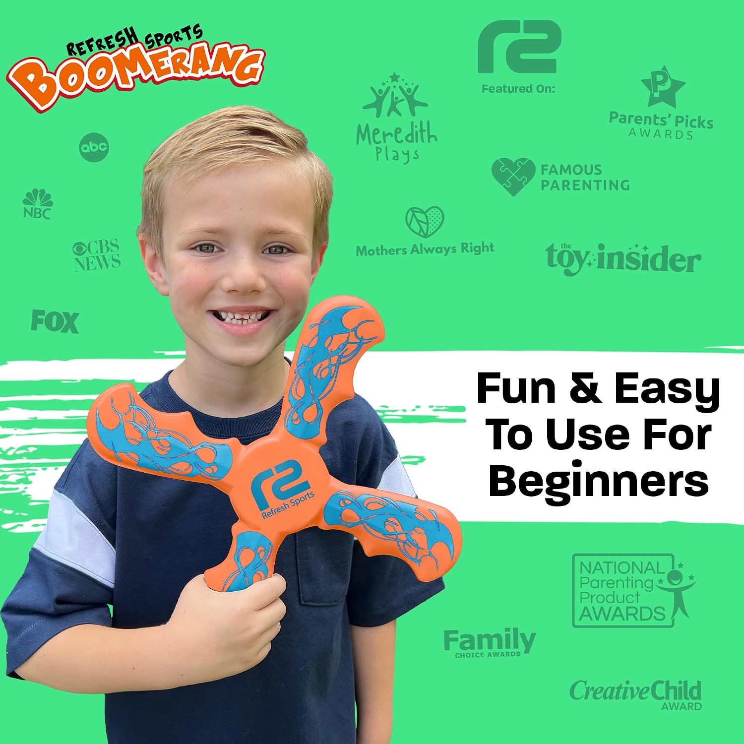Boomerang for Kids - Fun & Easy To Use - Toys for Ages 8-13 - Birthday Gifts for Kids 5 6 7 8 9 10 Year Old Boy Gift - Best Outdoor Summer Gifts For