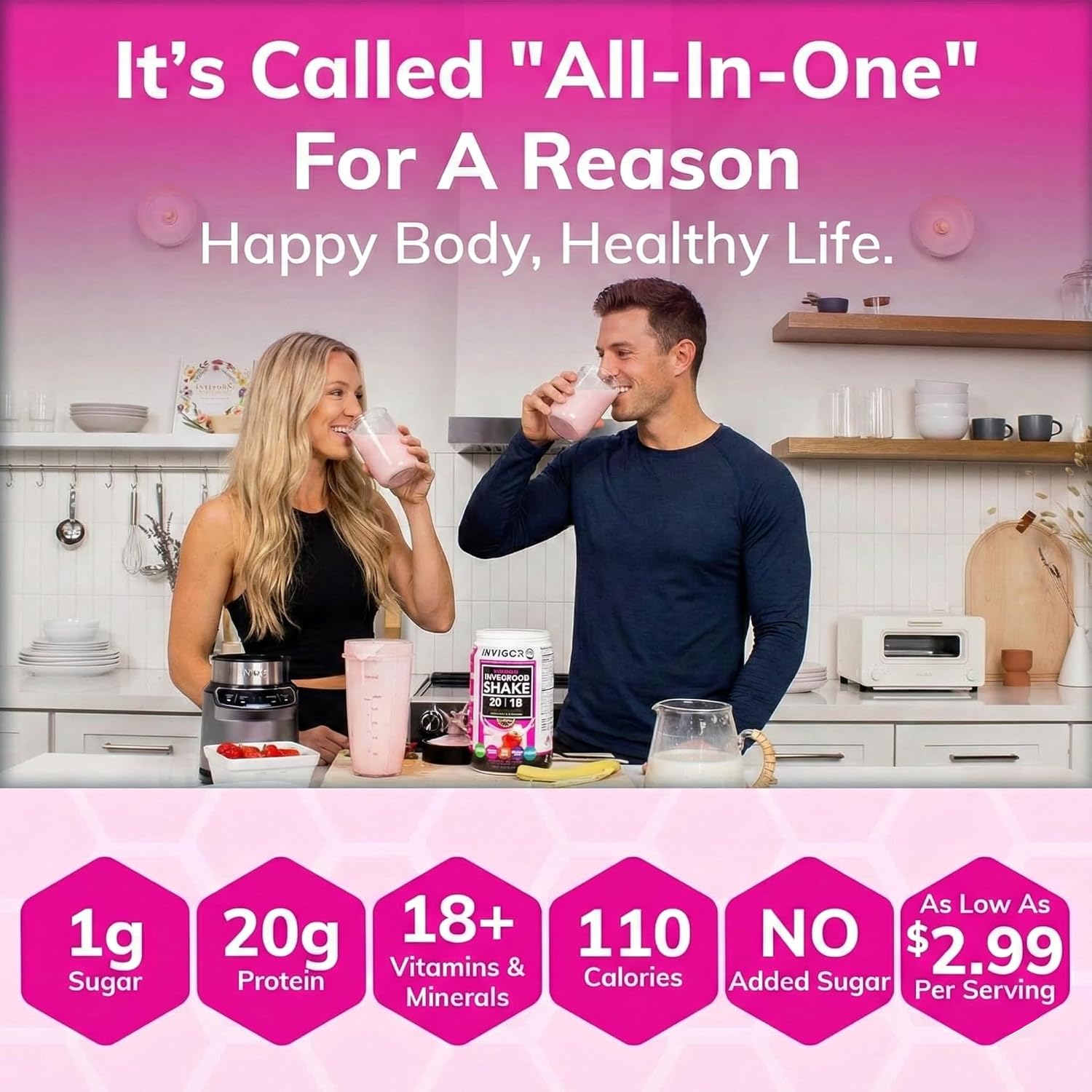 Superfood Grass Fed Whey Protein Isolate Shake Chocolate Brownie Gluten-Free and Non GMO Meal Replacement with Probiotics and Omega 3 (645g)