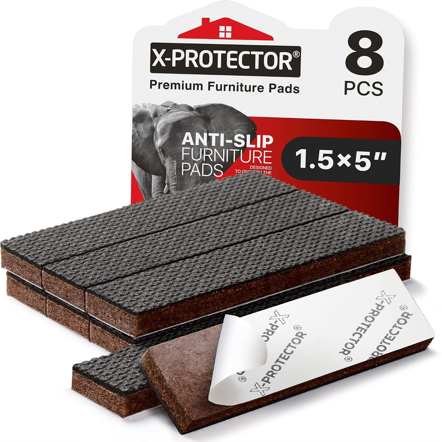 X-PROTECTOR Non Slip Furniture Pads – 12 Premium Furniture Grippers 3"! | Best SelfAdhesive Rubber Feet Furniture Feet – Ideal Non Skid Furniture Pad Floor Protectors – Keep Furniture in Place!