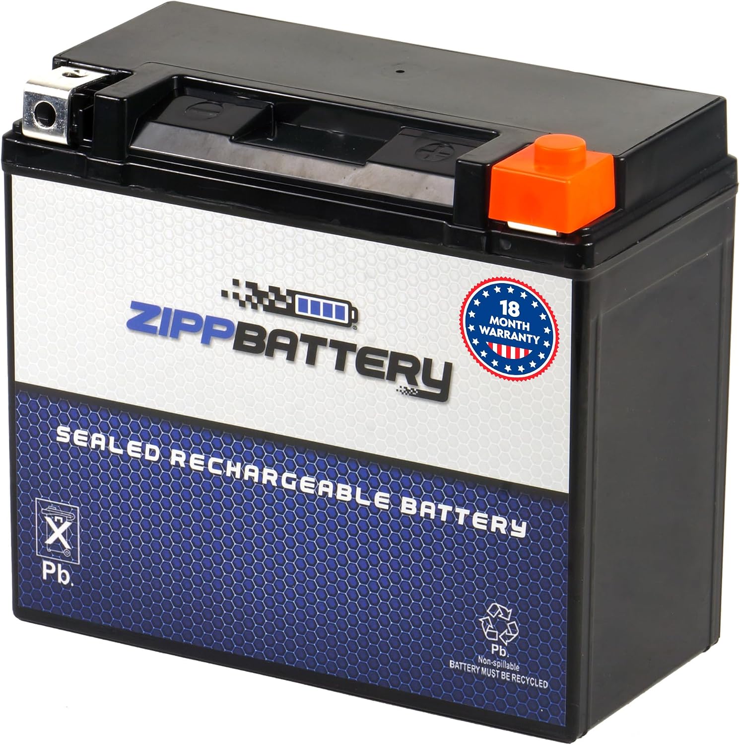 ZIPPBATTERY YTX30L-BS 12V 385 CCA AGM – Maintenance-Free 30Ah Battery for Harley, ATV, UTV, Jet Ski – T3 Nut & Bolt Terminal – Fits Harley Road King, Polaris Sportsman 850, Can-Am Outlander