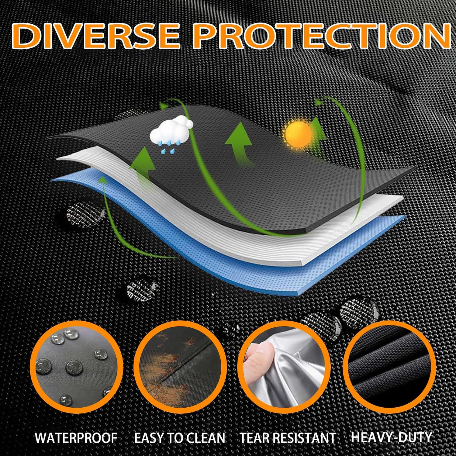 Heavy-Duty Generator Cover for Predator 9000 2019-pr, Water Resistant Outdoor Protective Dust Rain Snow Cover for Portable Generators