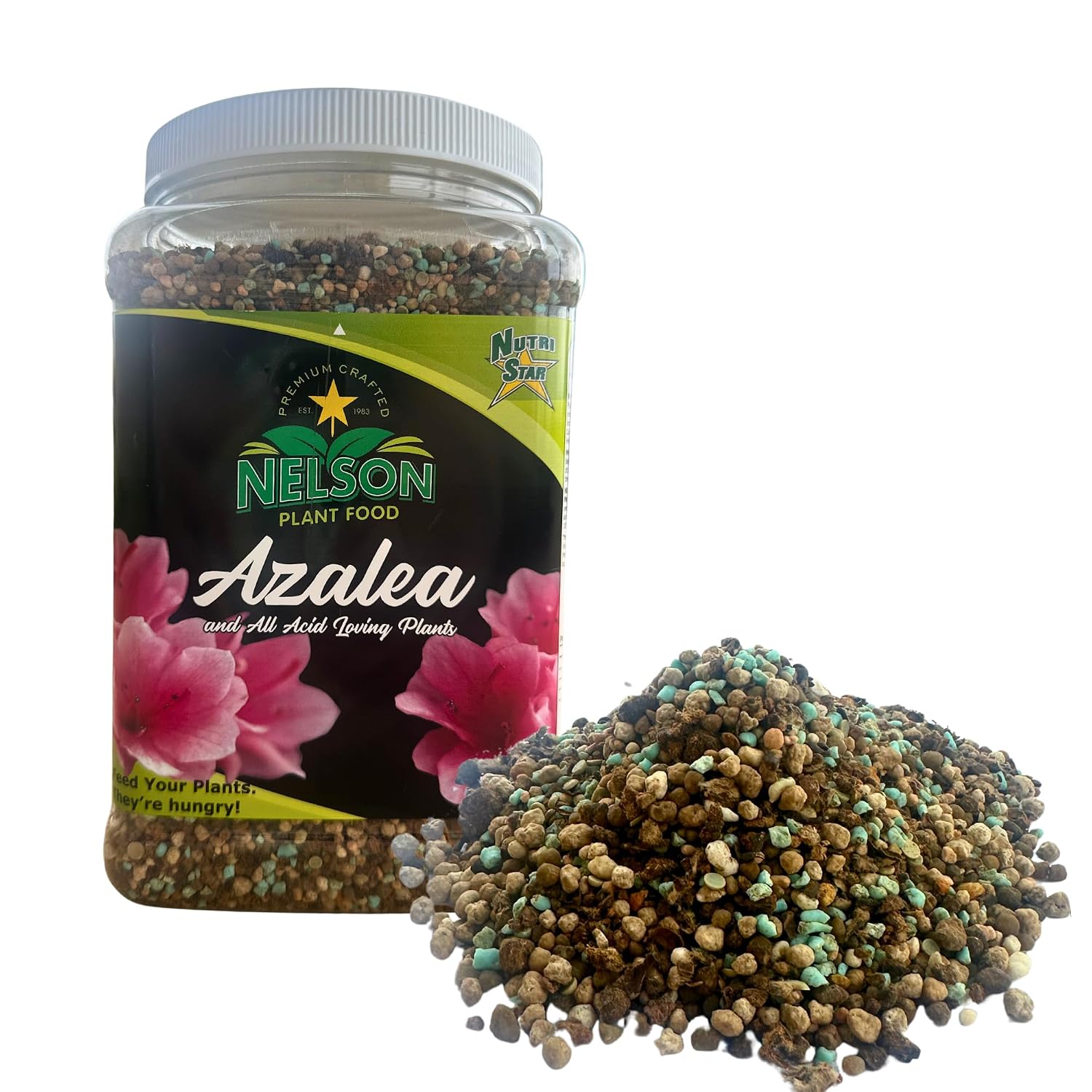 Nelson Plant Food for All Acid Loving Plants In Ground Container Patio Food Huge Blooms Azalea Jasmines Roses Camellias Gardenias NutriStar 9-13-11 (4 lb.)