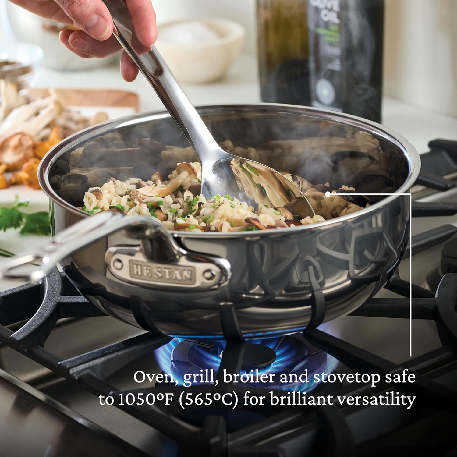Hestan - NanoBond Collection - Titanium All-In-One Pan, Induction Cooktop Compatible, 3.5 Quart