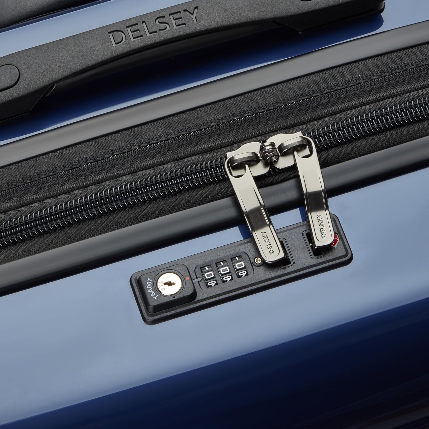 DELSEY PARIS Cruise 3.0, 20 Inch Carry-On Hardside Luggage, Deep Sea Navy | Expandable Suitcase, Lightweight 100% Polycarbonate Shell, Dual-Density Spinner Wheels, USB Port, TSA Lock