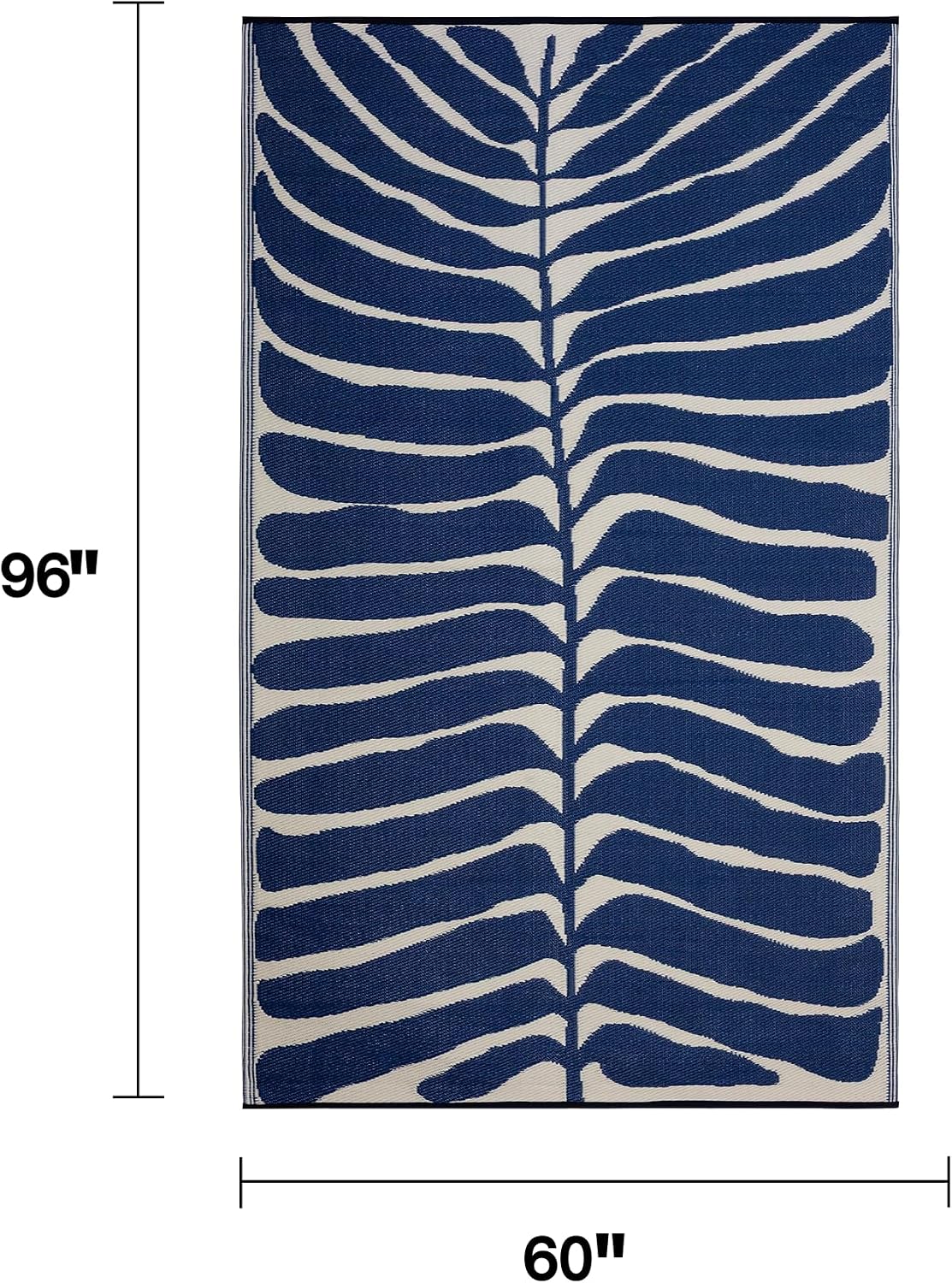 Fab Habitat Outdoor Rug - Waterproof, Fade Resistant, Crease-Free - Premium Recycled Plastic - Geo Tribal - Porch, Deck, Balcony, Mudroom