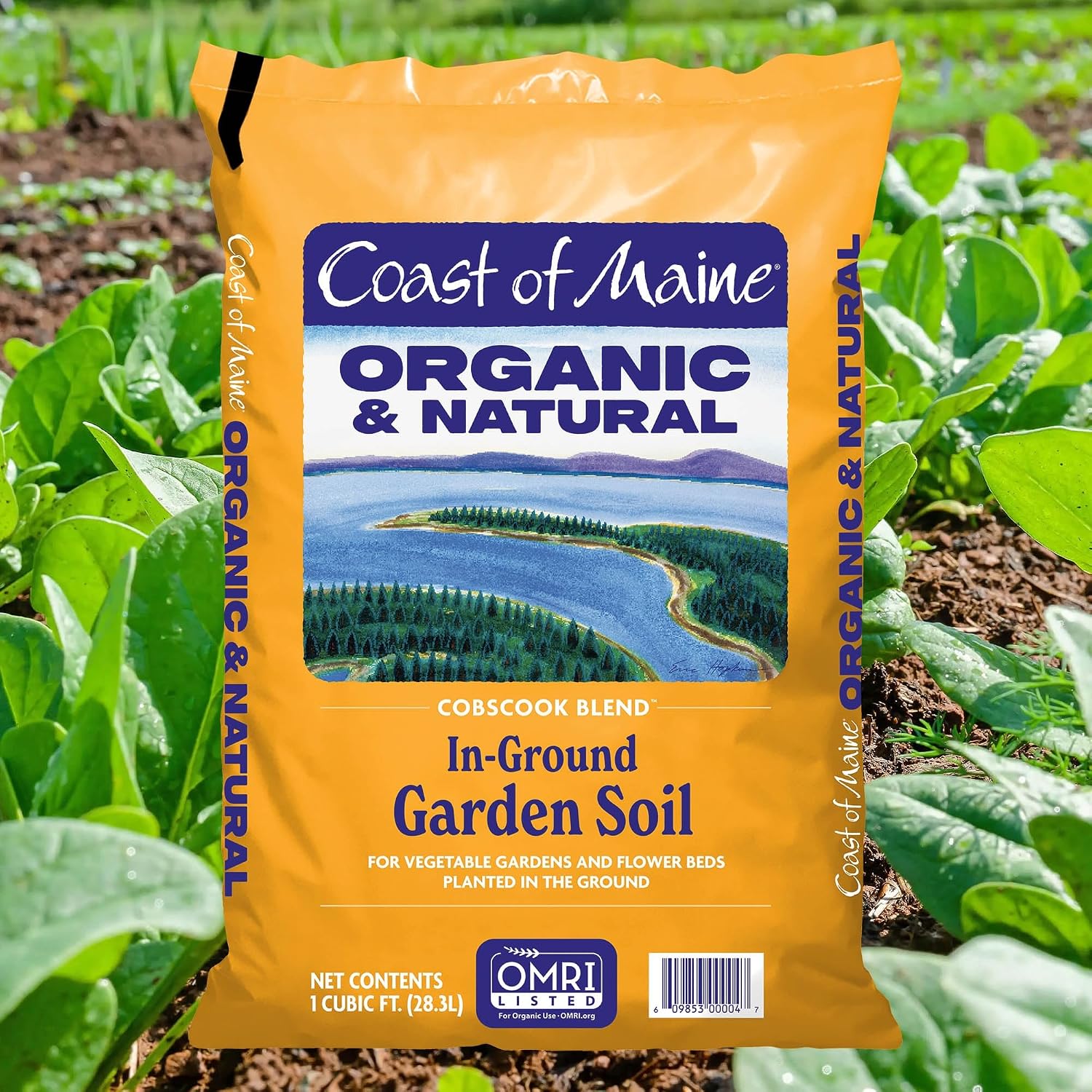 Coast of Maine Organic & Natural Cobscook Blend In-Ground Garden Soil - Multi-Use In Ground Garden Soil with Compost & Sphagnum Peat Moss - Annual &