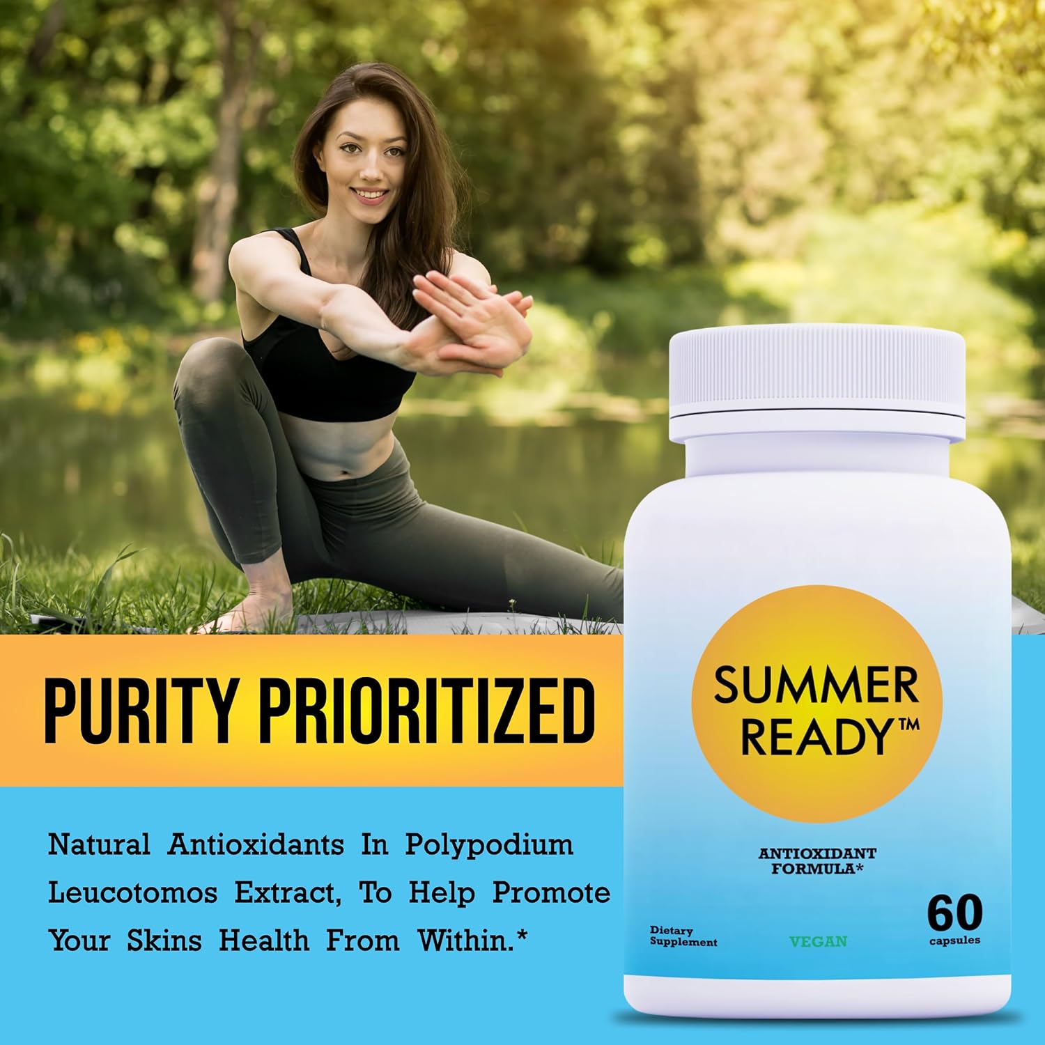 Skin Care Supplement Capsules - Nicotinamide/Niacinamide/Niacin 500mg (Vitamin B3) and Polypodium Leucotomos (Fern Extract) 480mg