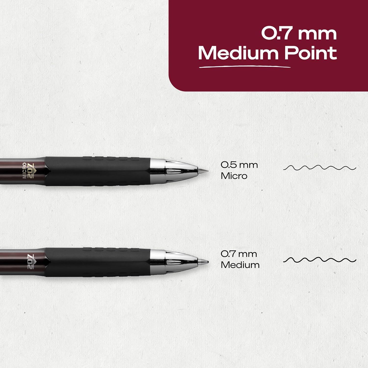 uniball™ 207 Gel Pens, Black Ink, 0.7mm Medium Point, Retractable, 12 Count | Smooth Writing, Fraud-Resistant, uni Super Ink™