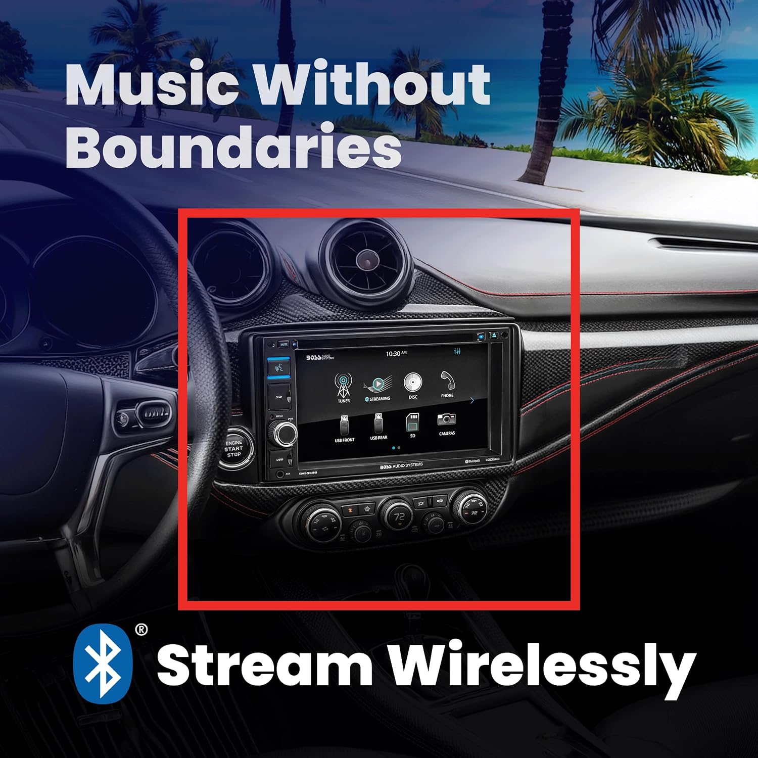 BOSS Audio Systems BV9364B Car Stereo, Hands-Free Calling, Double DIN