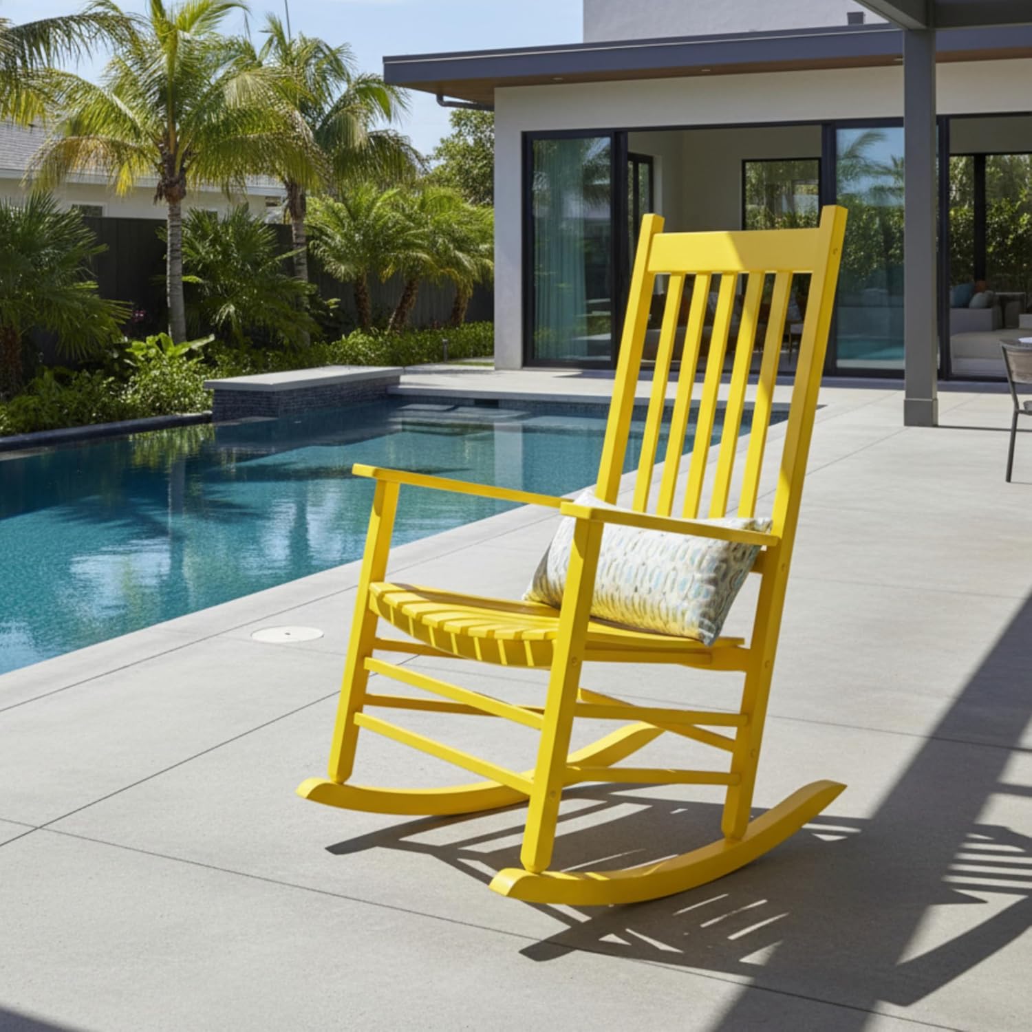Shine Company 4332WT Vermont Porch Rocker, White (2nd Gen)