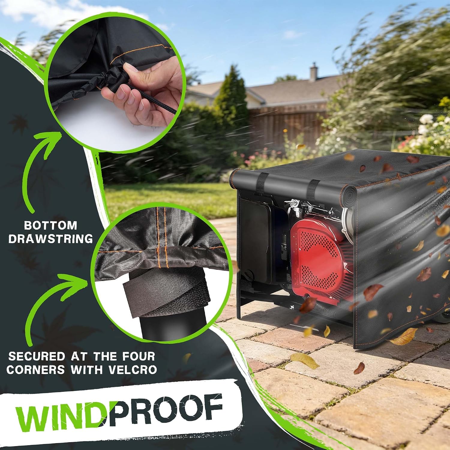Generator Cover Portable Waterproof,Generator Rain Cover for Outside,Universal Generator Cover for Most Portable Generators 5000-10000 Watt(32"L x 24"W x 24"H)