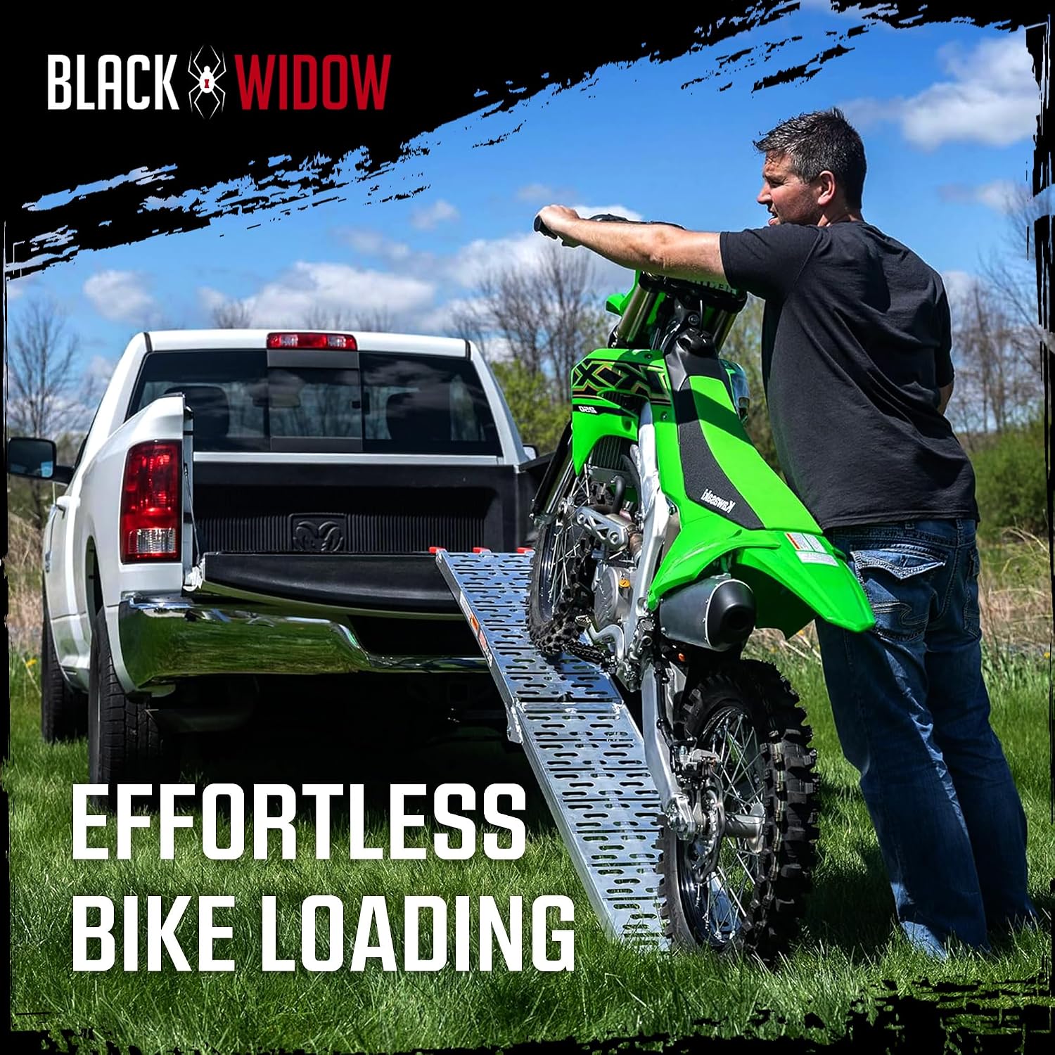Black Widow 7' 5" ATV Loading Ramps 1,500 lb Cap