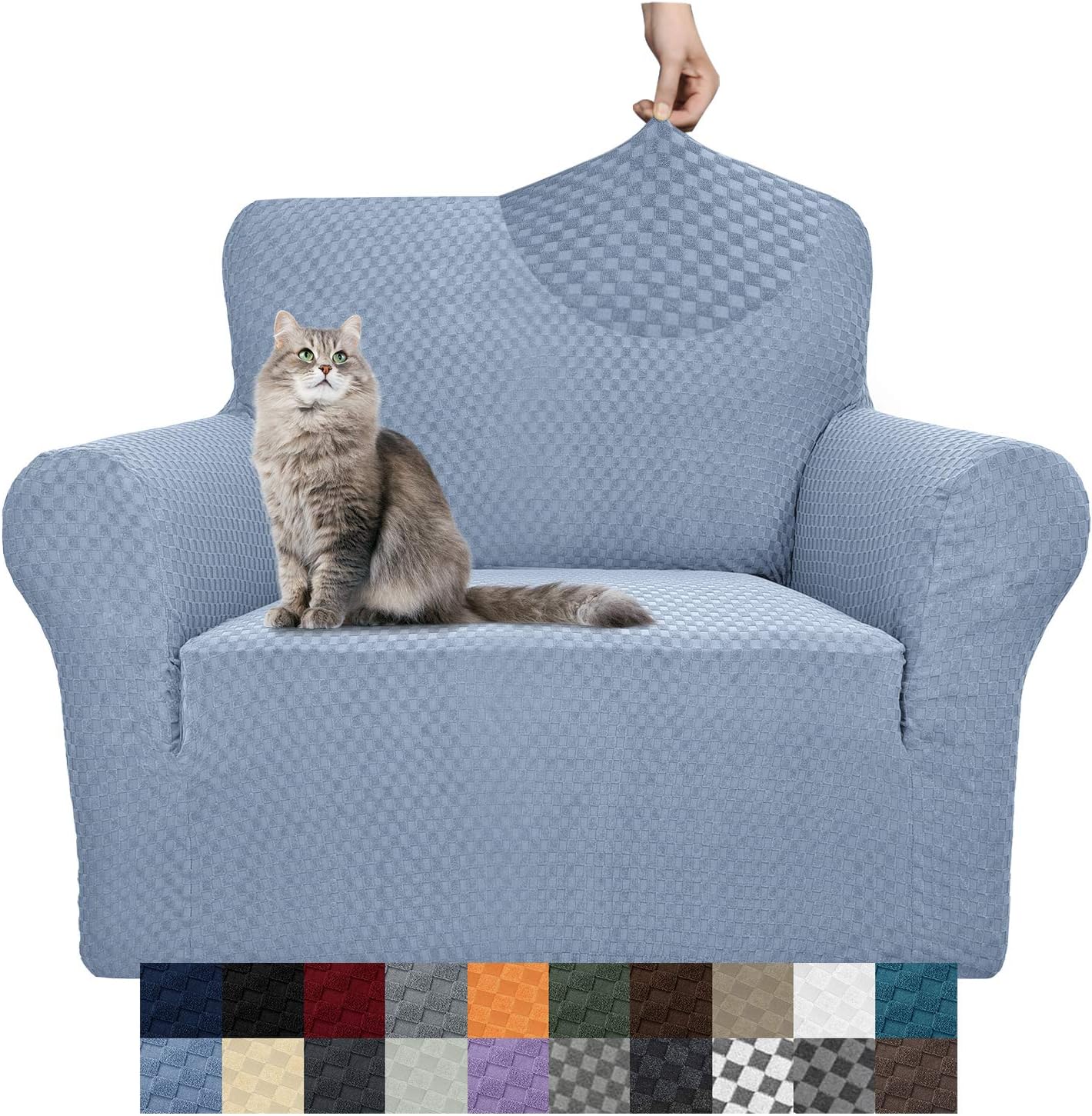 YEMYHOM Couch Cover Latest Jacquard Design High Stretch Sofa Covers for 2 Cushion Couch