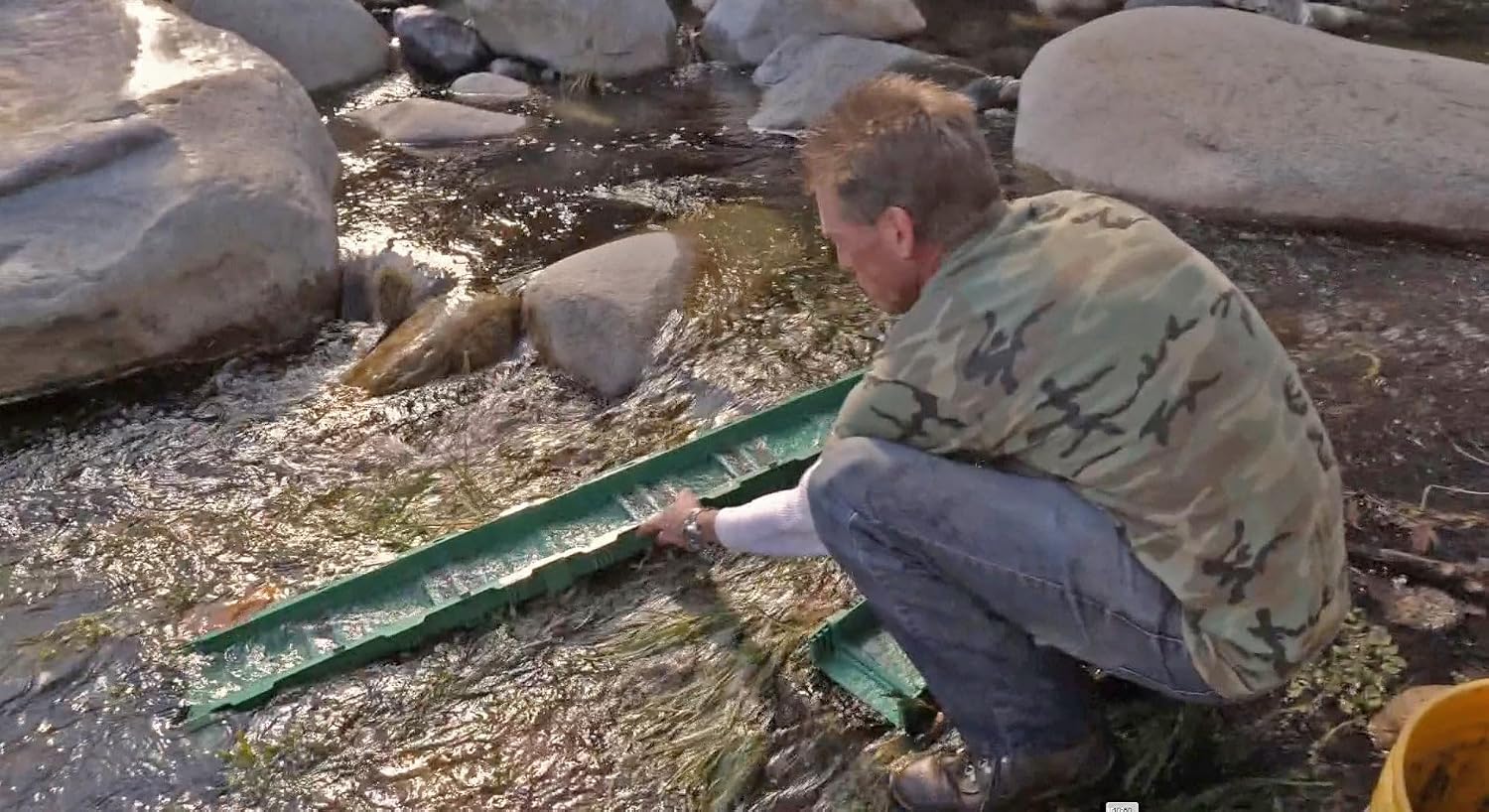 Portable Expandable Sluice Box for Gold Mining and Prospecting; Includes Miner's Moss, Hungarian Style riffles, and deep V riffles. Essential Tool for Gold panning Kits