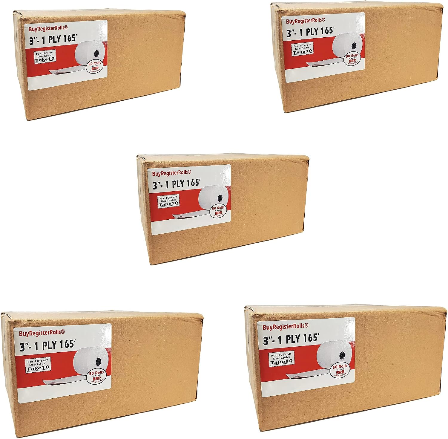 (50 Rolls) 3 1/8 x 230 Thermal Paper Receipt Rolls (55 GSM Premium Quality German Paper) Fits All POS Cash Registers BPA Free - BuyRegisterRolls