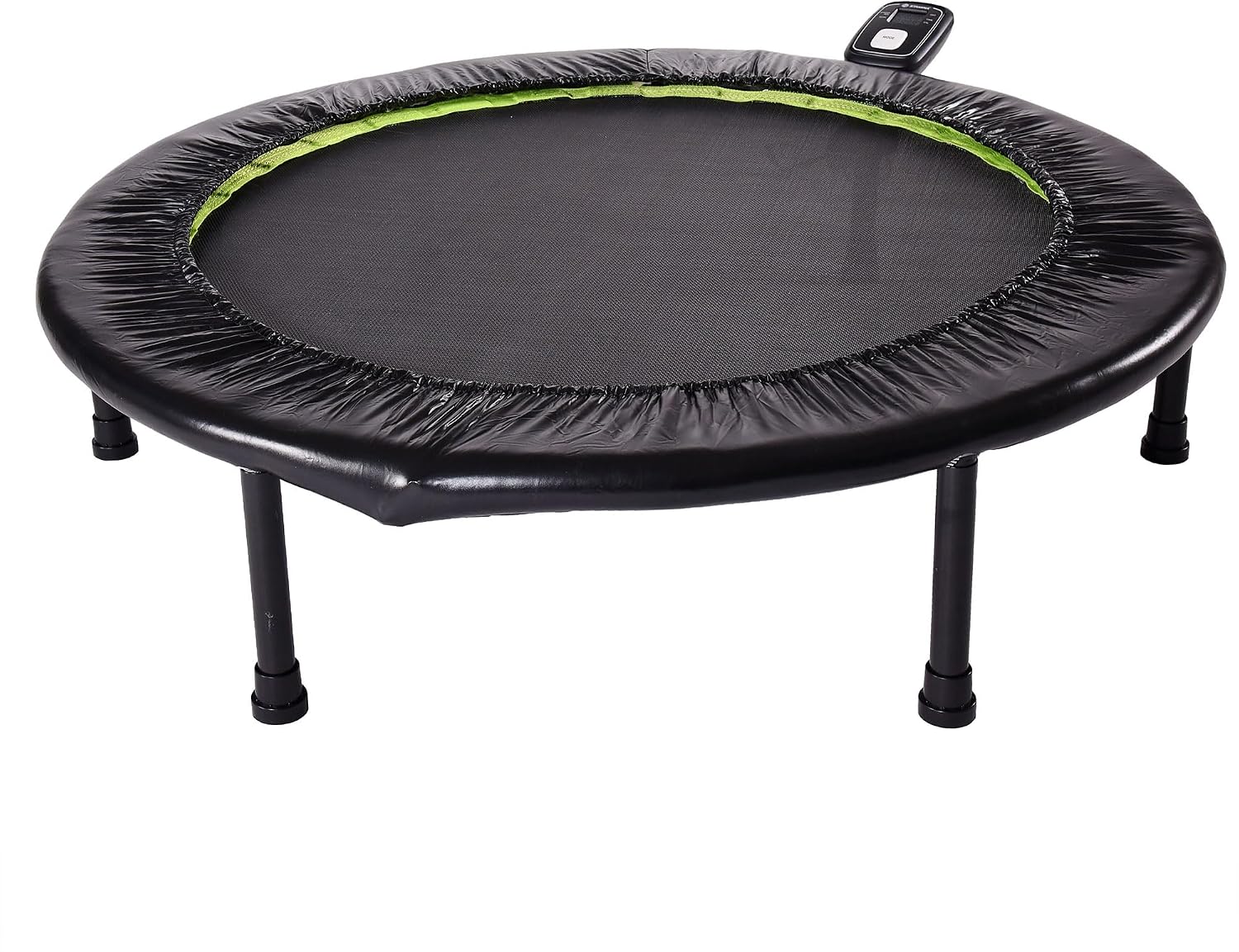 Stamina 36" Foldable Mini Trampoline Rebounder for Adults with Smart Workout App, Black - Portable Fitness Equipment for Home Gym, Cardio and Jumping Training Exercise