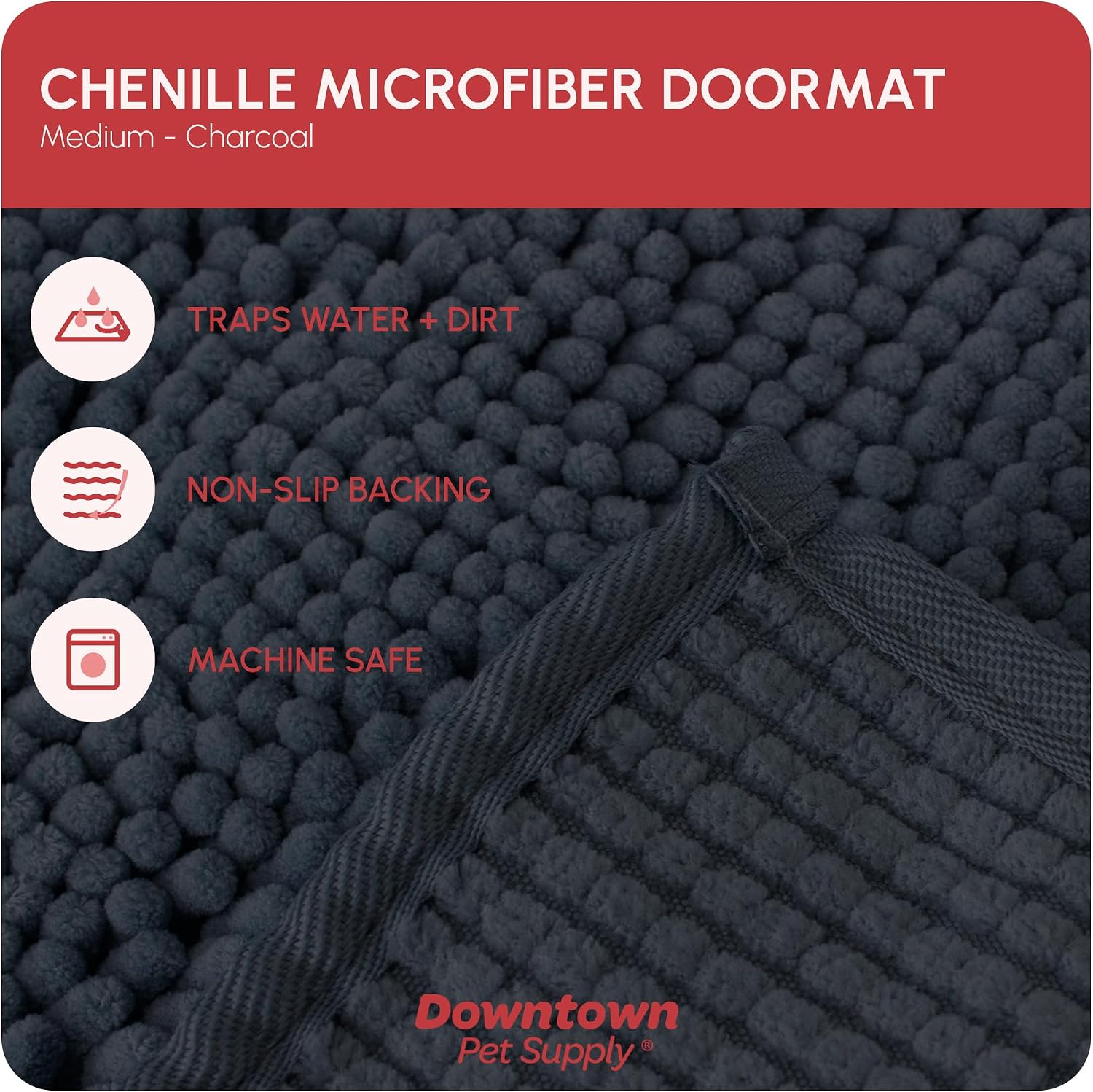 Dog Mud Mat, 31" x 20" Sage – Thick Microfiber Entry Rug for Snow, Mud & Salt – Absorbent, Quick-Dry, Washer-Safe & Non-Slip, Medium