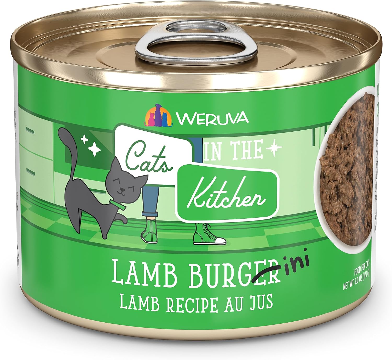 Weruva Cats in the Kitchen, Kitchen Cuties Variety Pack, Wet Cat Food, 3.2oz Can (Pack of 12)