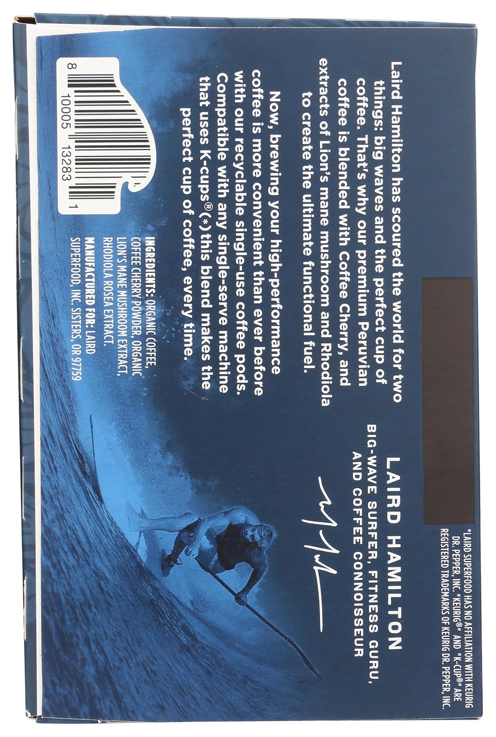 Laird Superfood Peruvian Dark Roast Coffee with Functional Mushrooms, Certified Organic Peruvian Ground Coffee Beans, Gluten-Free, Dairy-Free, Non-GMO