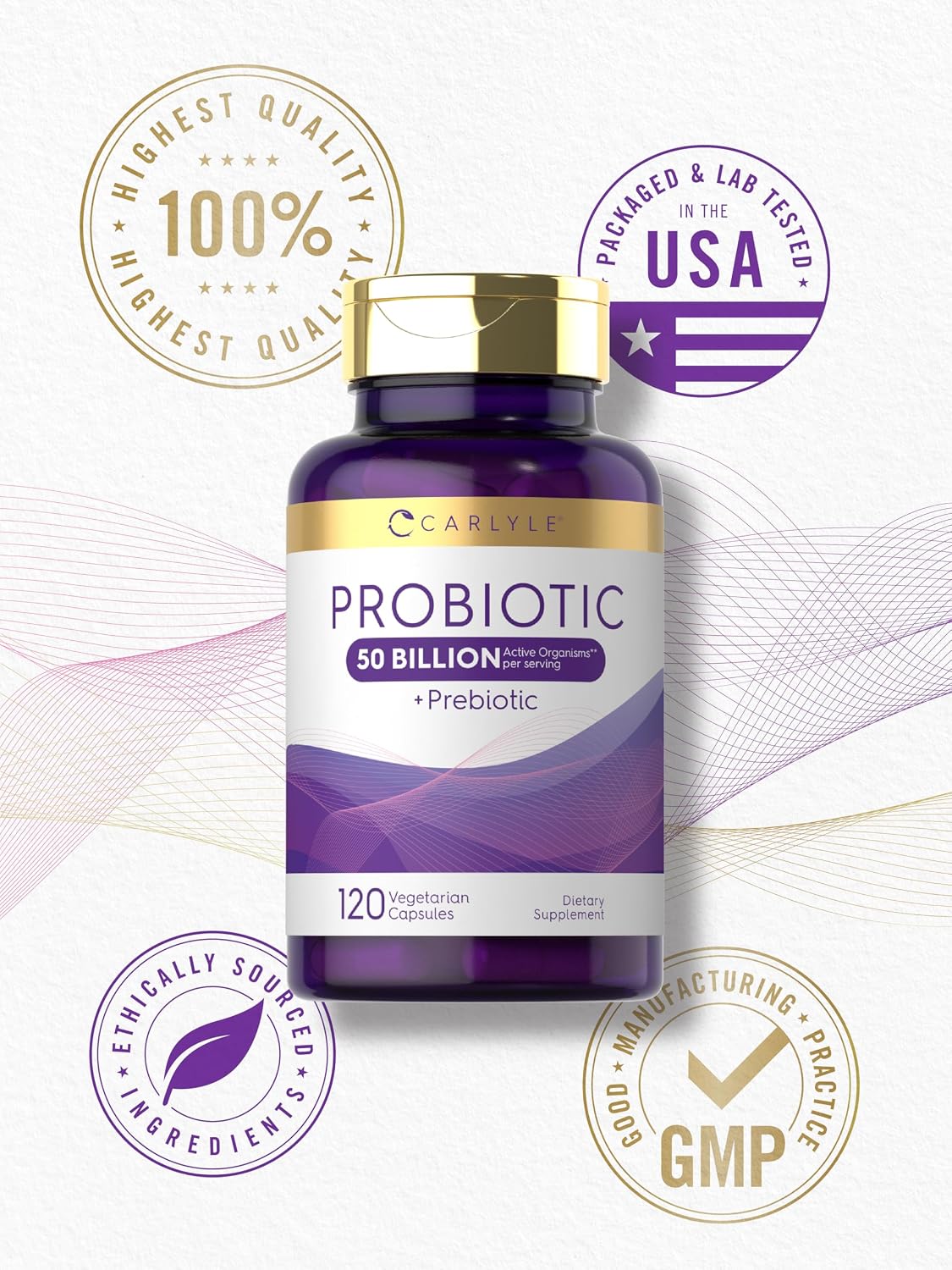 Carlyle Probiotics with Prebiotics | 120 Capsules