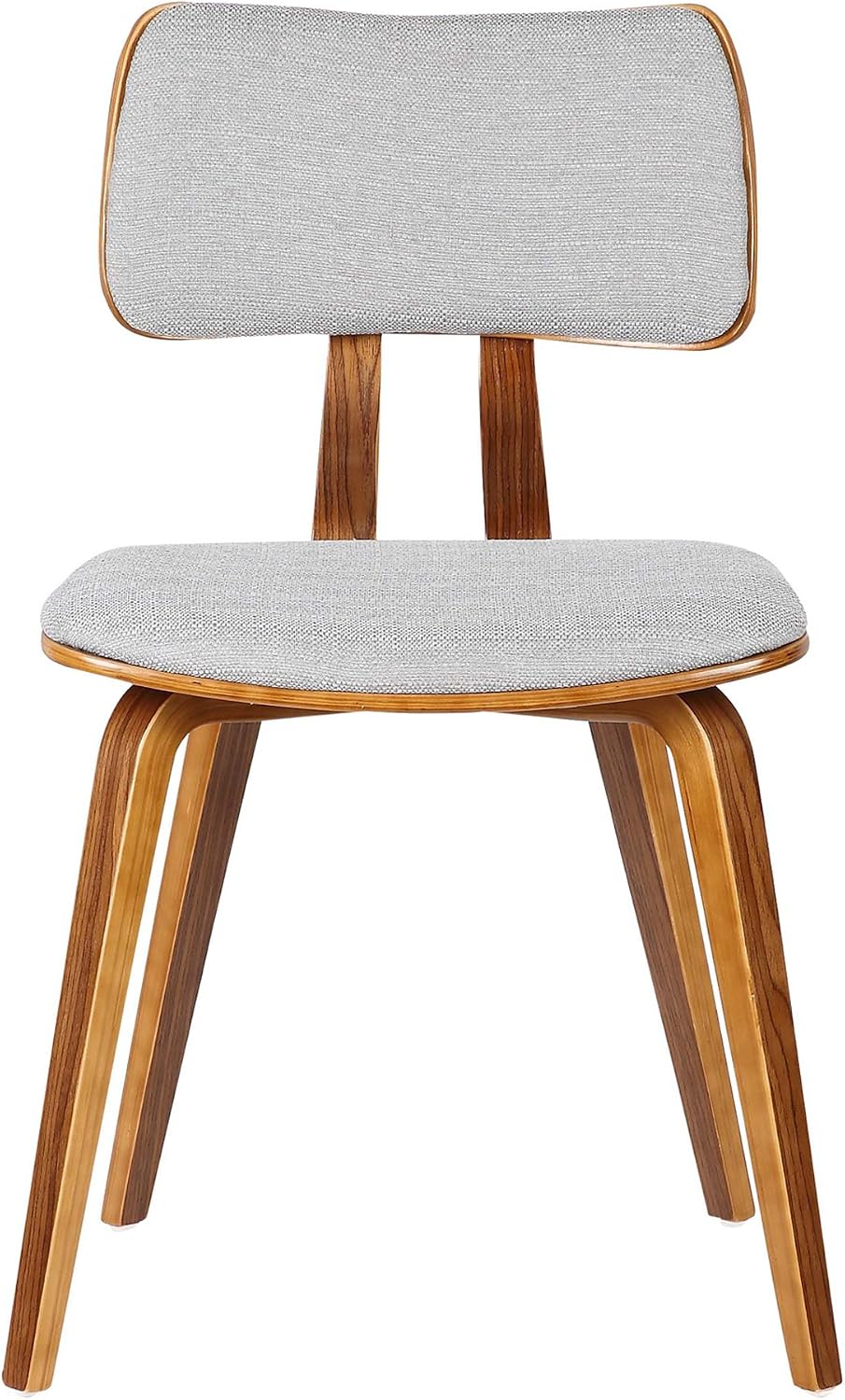 Armen Living Jaguar Dining Chair in Charcoal Fabric and Walnut Wood Finish,Charcoal/Walnut Finish 20D x 18W x 29H in