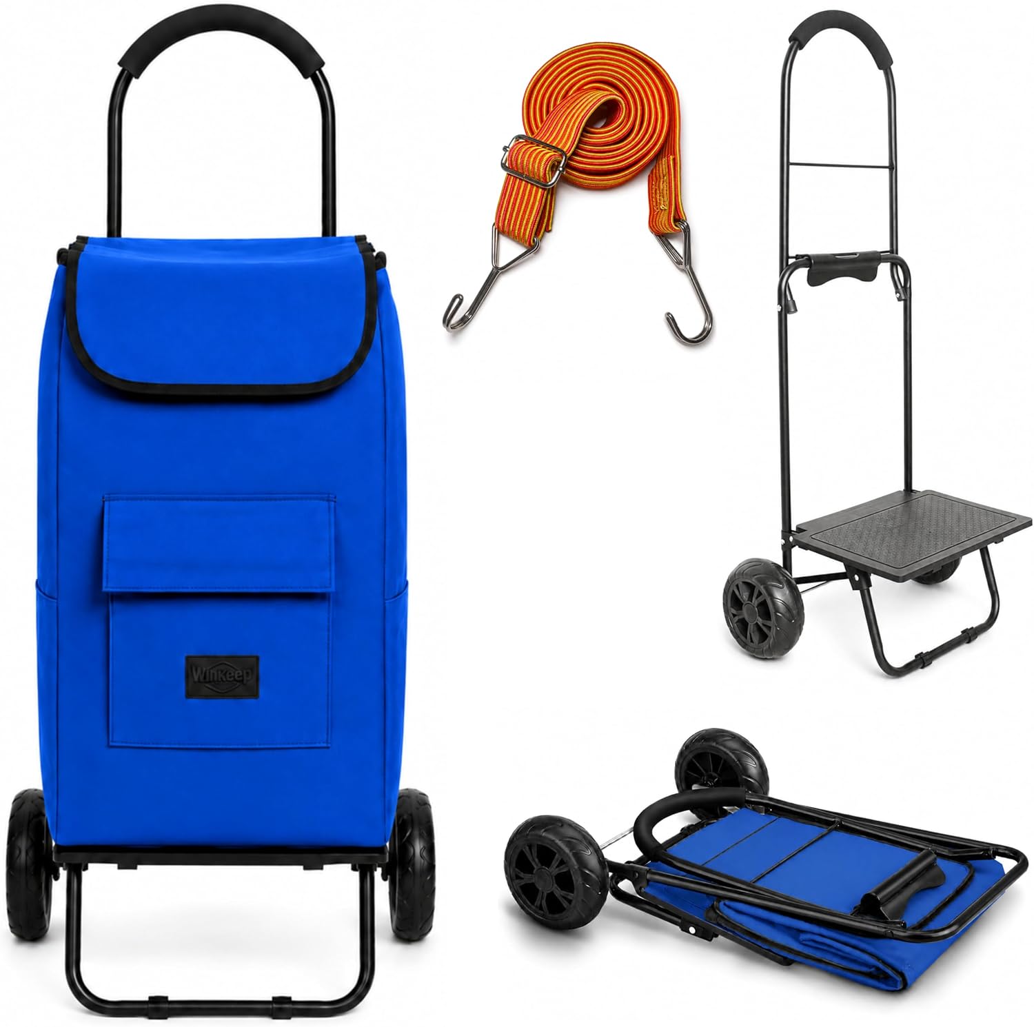 Shopping Cart, Super Loading Grocery Trolley, 220 lbs Capacity