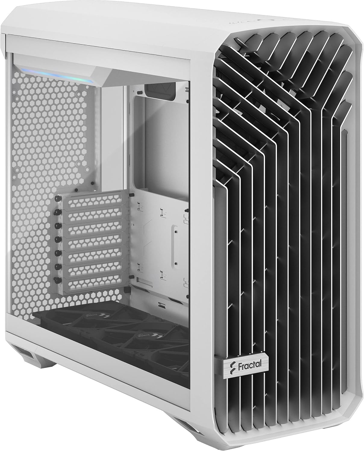 Fractal Design Torrent Black - Light Tint Tempered Glass Side Panel - Open Grille for Maximum air Intake - Two 180mm PWM and Three 140mm Fans
